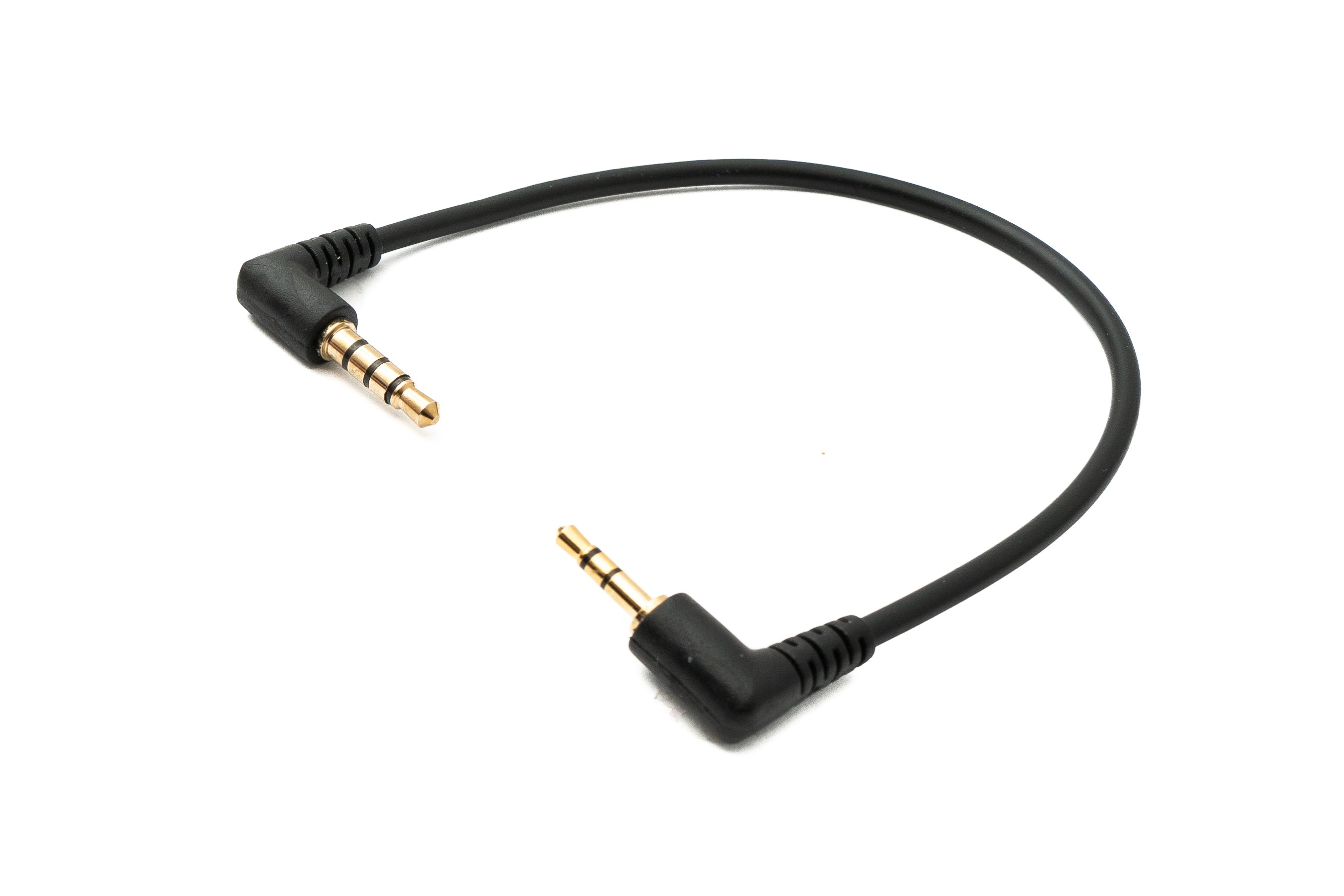Audio-Kabel 2,5 mm Klinke auf 3,5 mm Klinke Winkel 15 cm schwarz 86473302