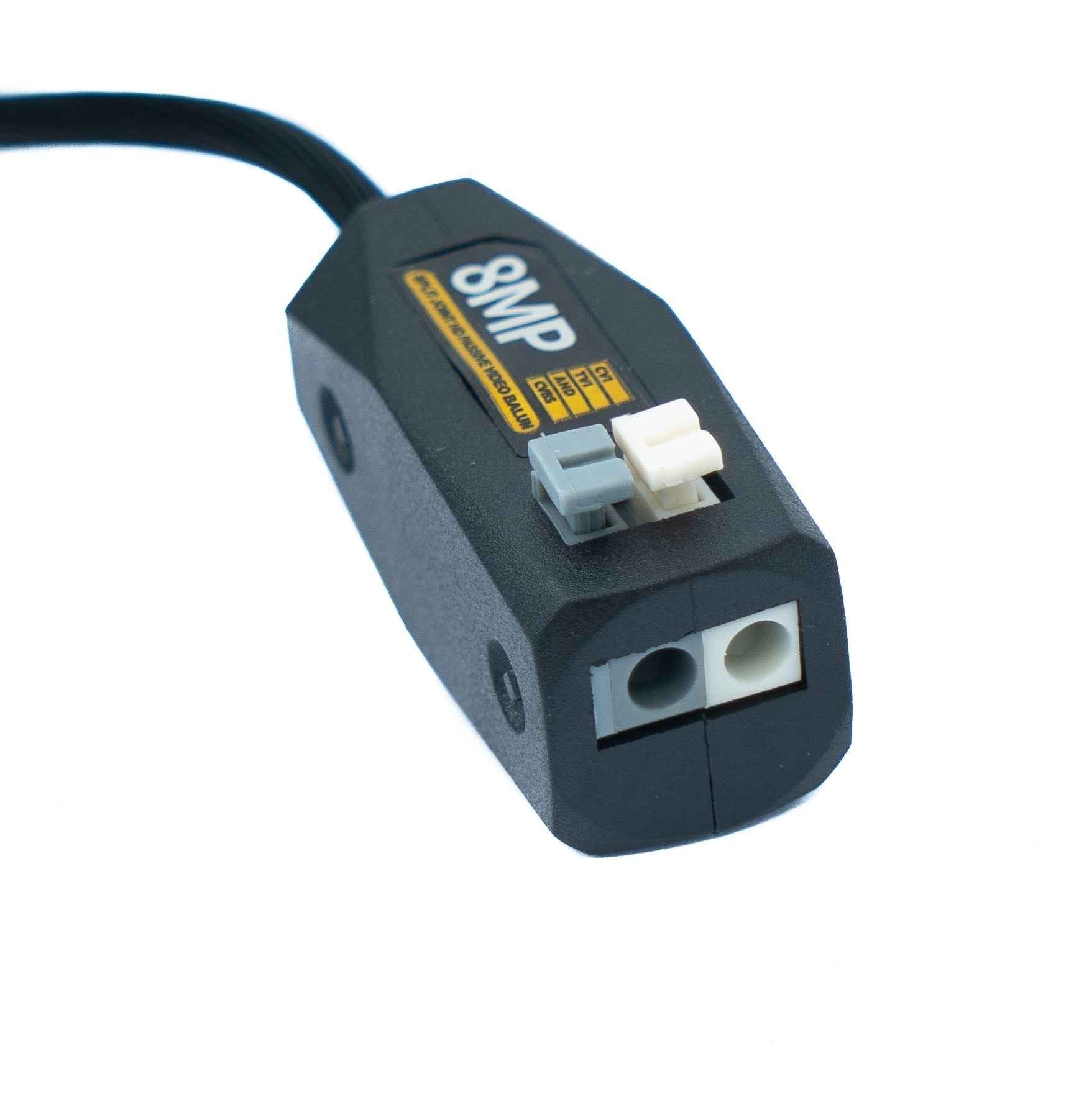 SYSTEM-S 2x UTP Kabel 10 cm Screw Lock zu BNC Stecker für HD Kameras Adapter in Schwarz