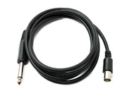 SYSTEM-S Audio Kabel 180 cm 6.35 mm Klinke Stecker zu BNC Stecker AUX in Schwarz