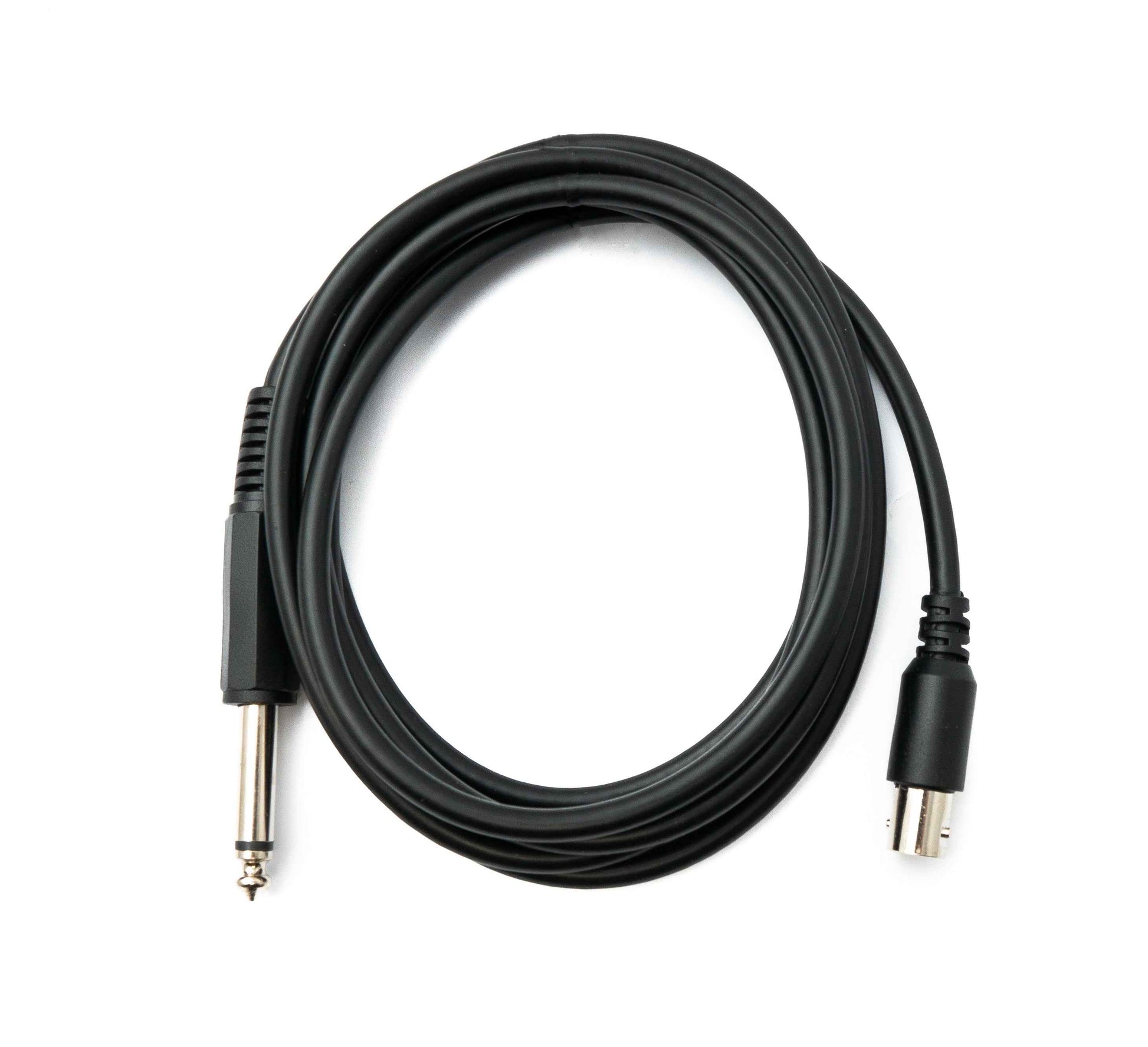 SYSTEM-S Audio Kabel 180 cm 6.35 mm Klinke Stecker zu BNC Stecker AUX in Schwarz