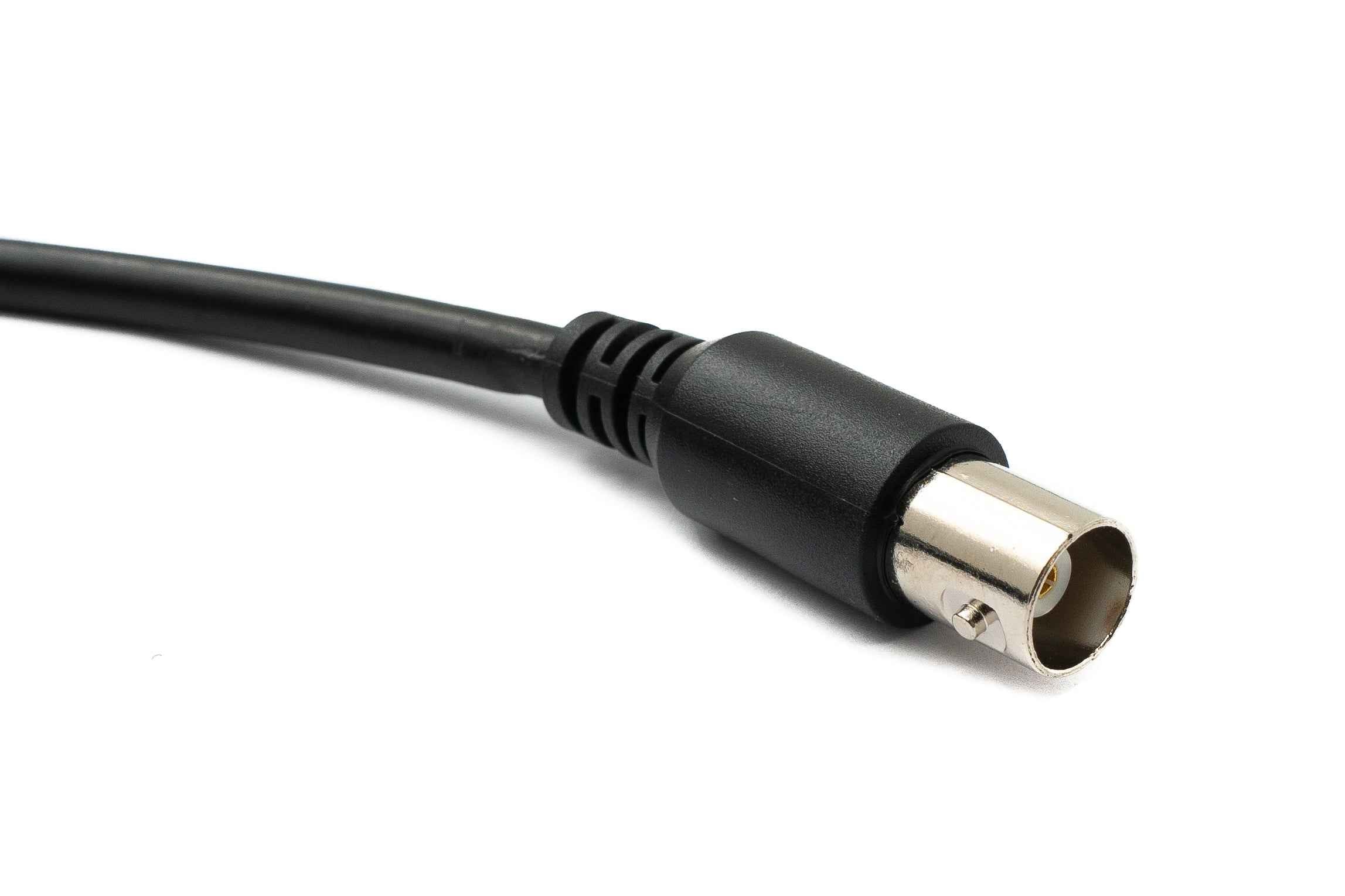 SYSTEM-S Audio Kabel 180 cm 6.35 mm Klinke Stecker zu BNC Stecker AUX in Schwarz