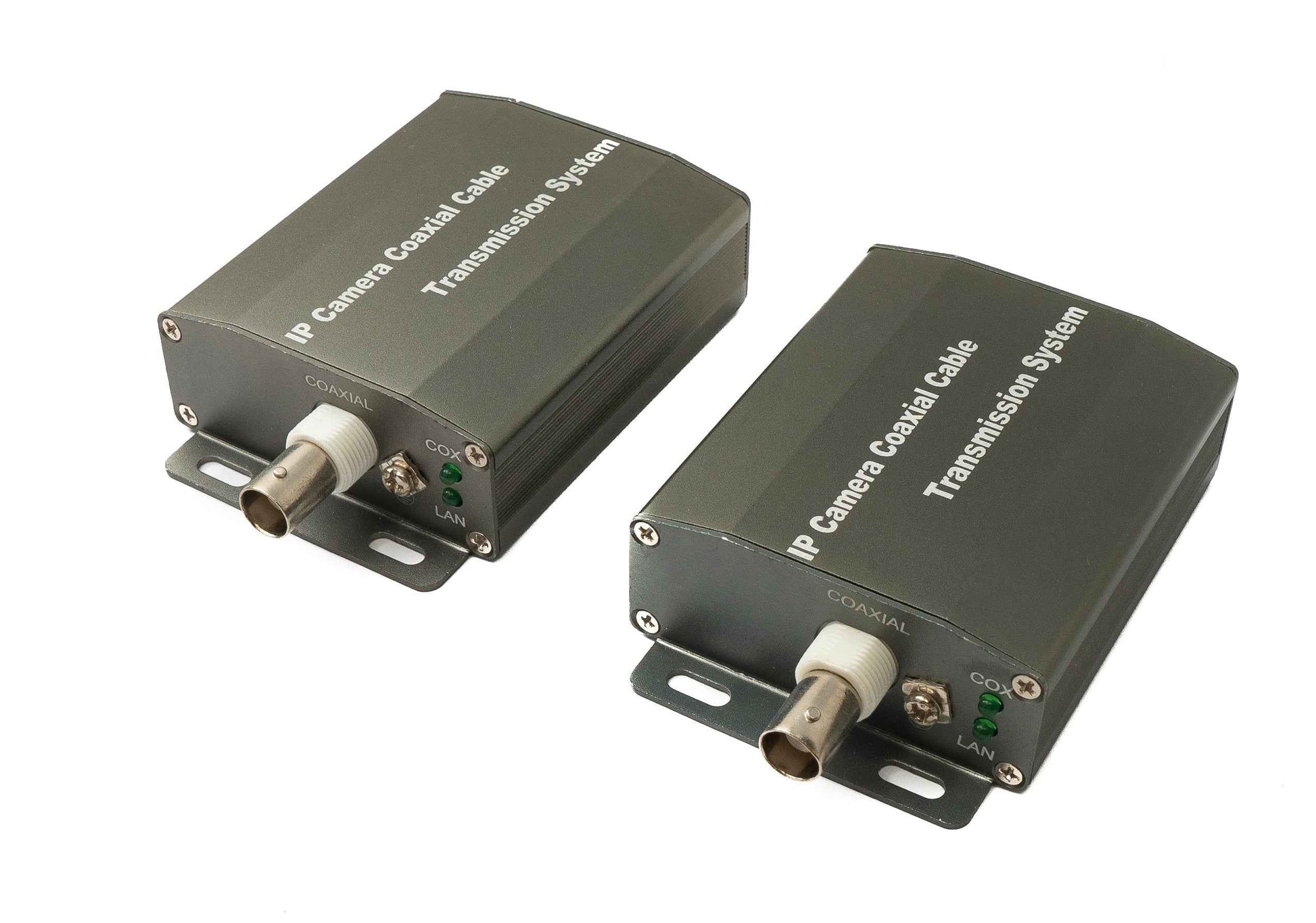 SYSTEM-S UTP IP Transceiver Set LAN RJ45 zu BNC Koaxialkabel in Schwarz