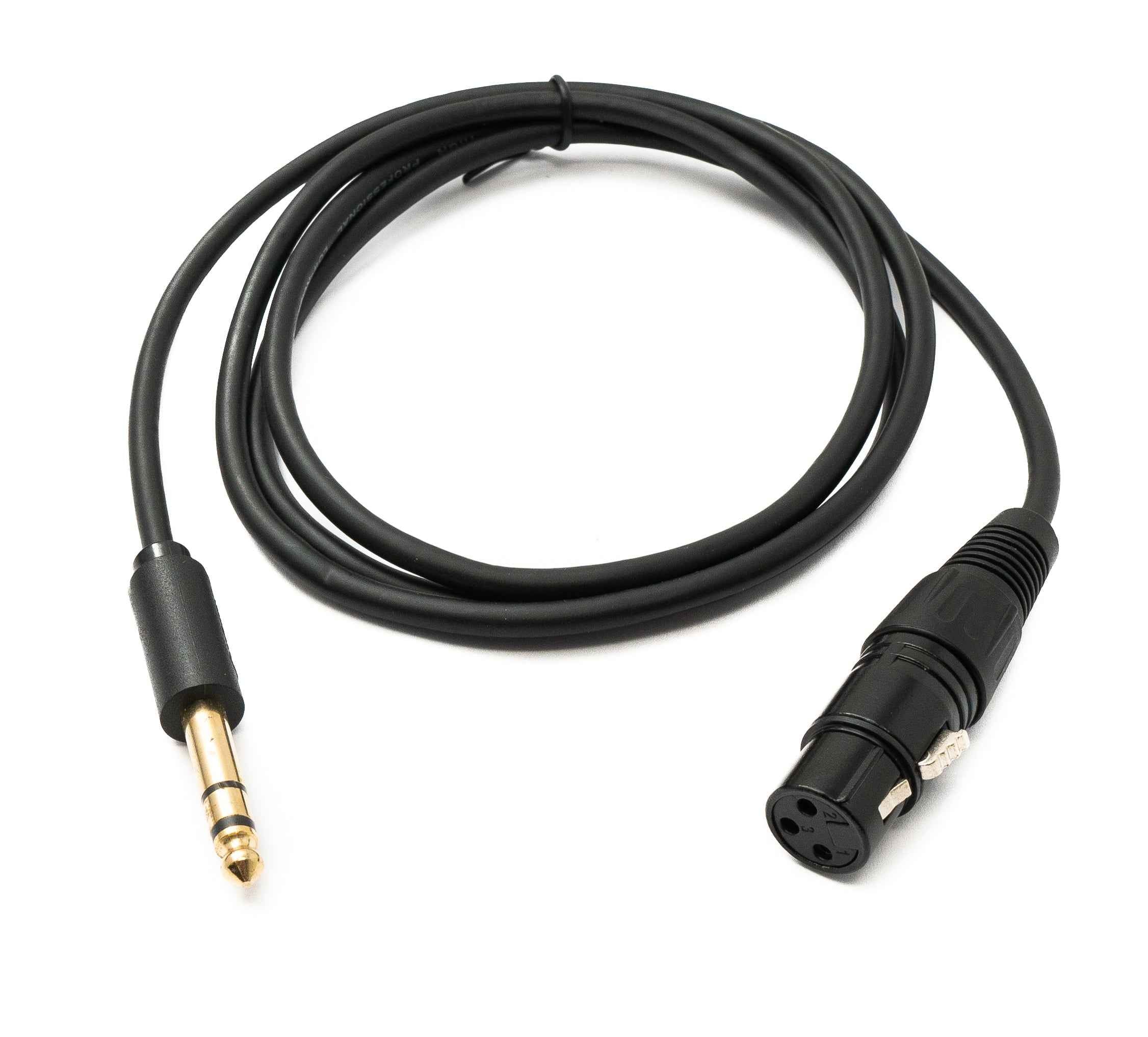 SYSTEM-S Audio Kabel 150 cm XLR 3 polig Buchse zu 6.35 mm Klinke Stecker AUX