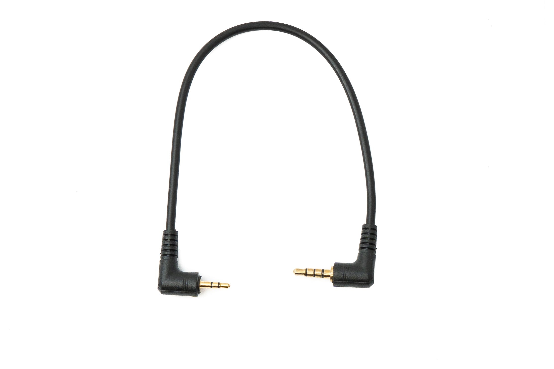 Audio Kabel 20 cm 2,5 mm Klinke zu 3,5 mm Stecker Winkel AUX Adapter Schwarz