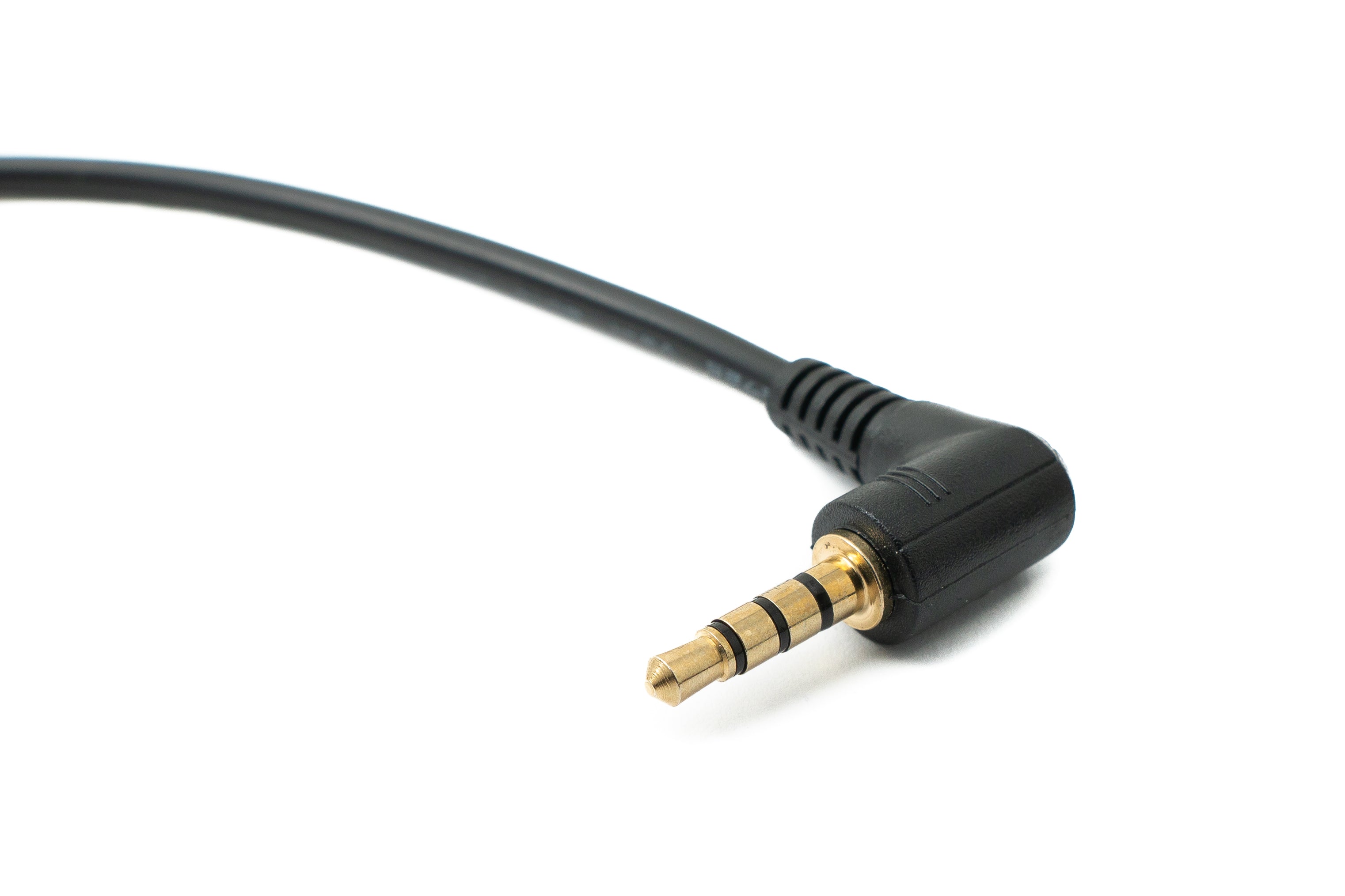 Audio Kabel 20 cm 2,5 mm Klinke zu 3,5 mm Stecker Winkel AUX Adapter Schwarz
