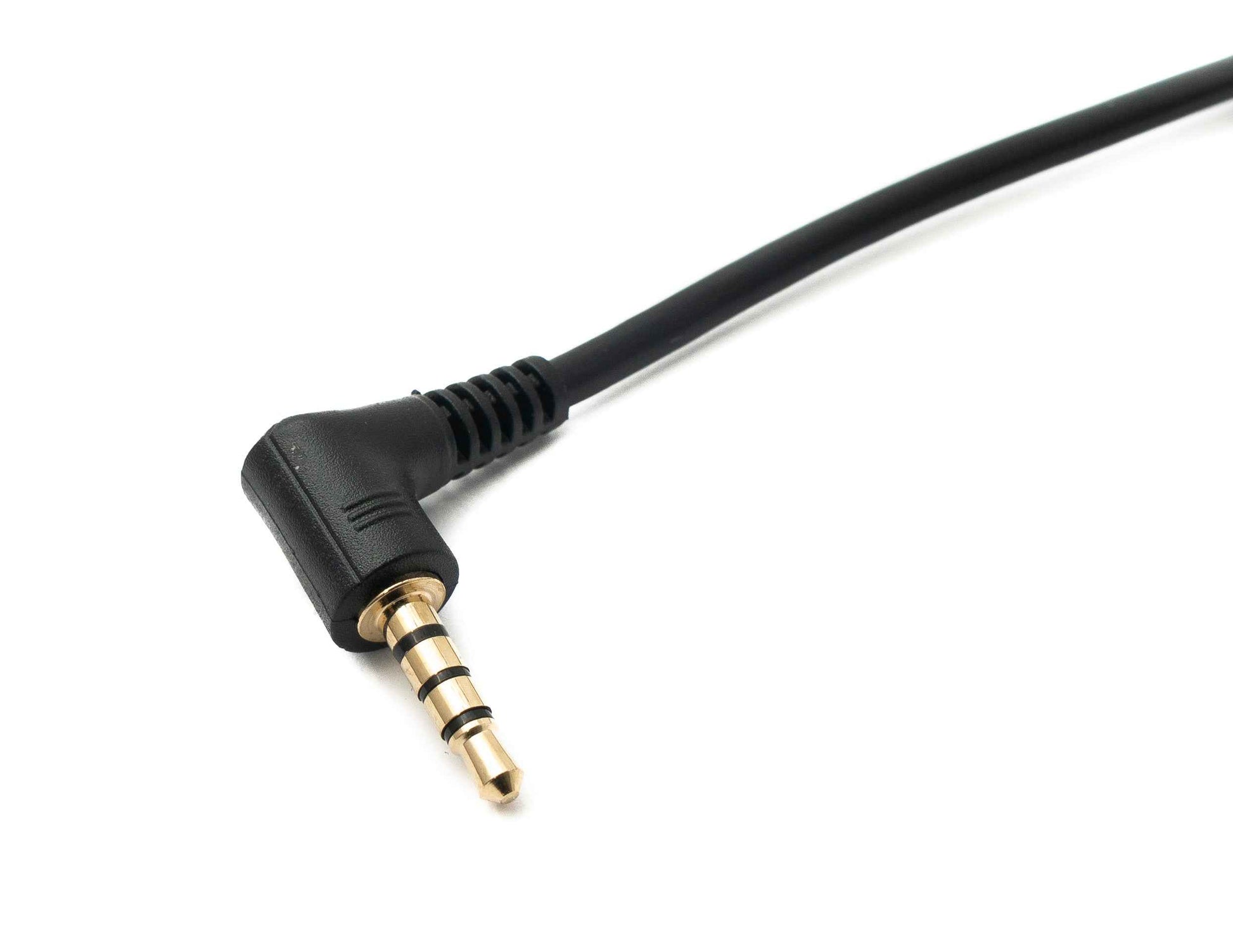 SYSTEM-S Audio Klinke Kabel 180 cm 3,5 mm TRRS Stecker zu Stecker Winkel AUX Schwarz