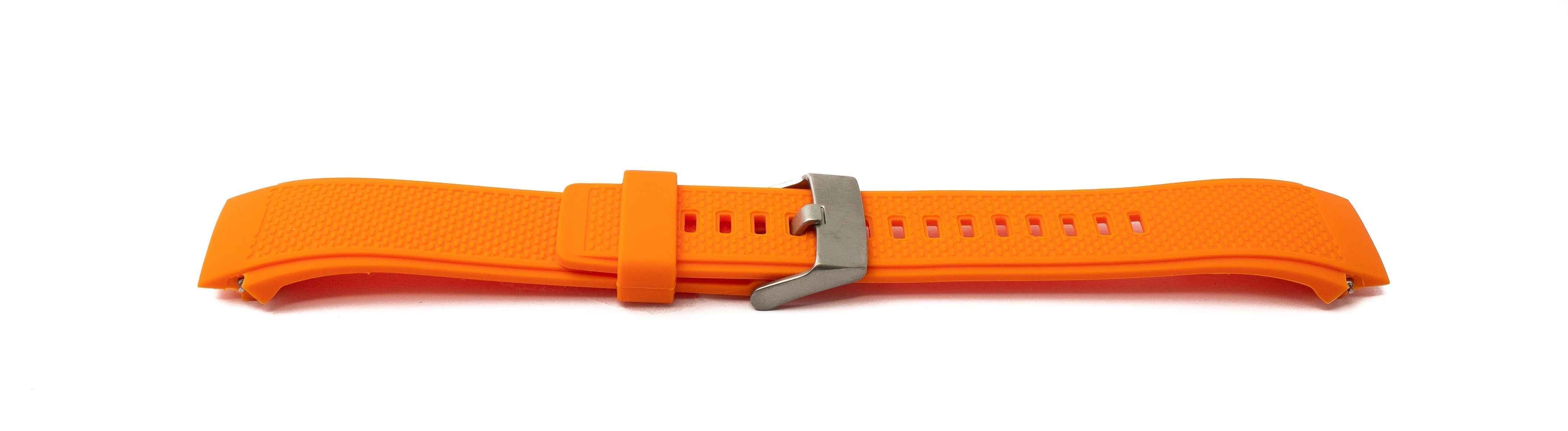 SYSTEM-S Armband flexibel aus Silikon 20mm für Huawei Watch 2 Smartwatch in Orange
