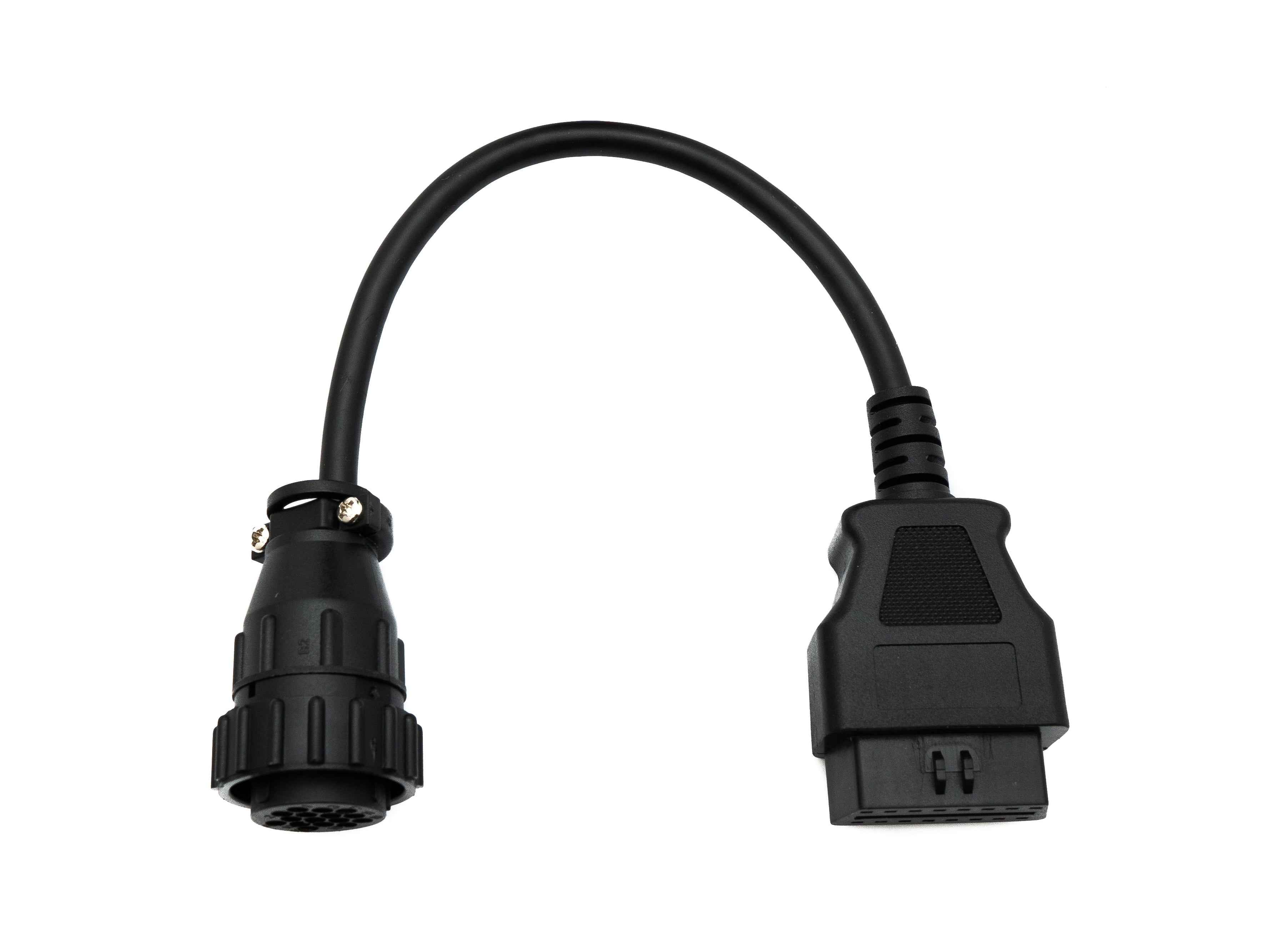 SYSTEM-S OBD Kabel 20 cm OBD 2 Buchse für Scania 16pin in Schwarz für Auto Diagnose