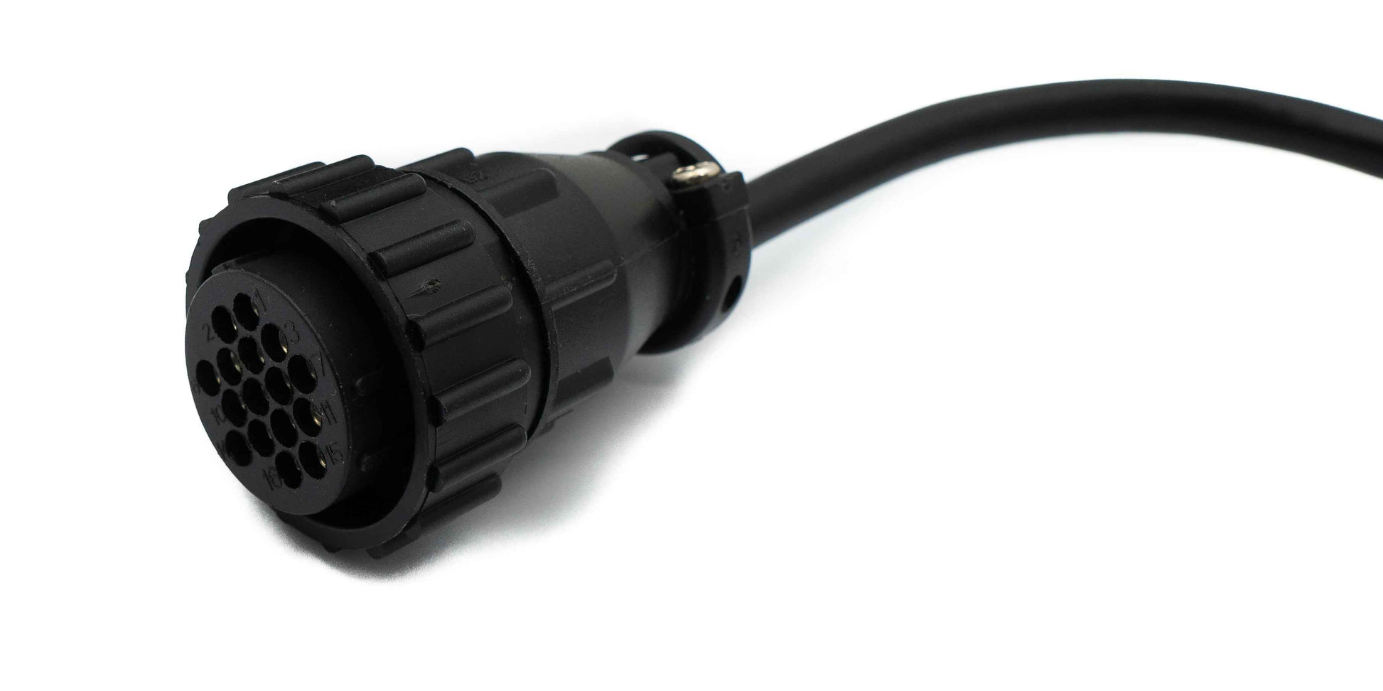 SYSTEM-S OBD Kabel 20 cm OBD 2 Buchse für Scania 16pin in Schwarz für Auto Diagnose