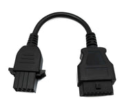 SYSTEM-S OBD Kabel 10 cm OBD 2 Buchse für Volvo 8pin in Schwarz für Auto Diagnose