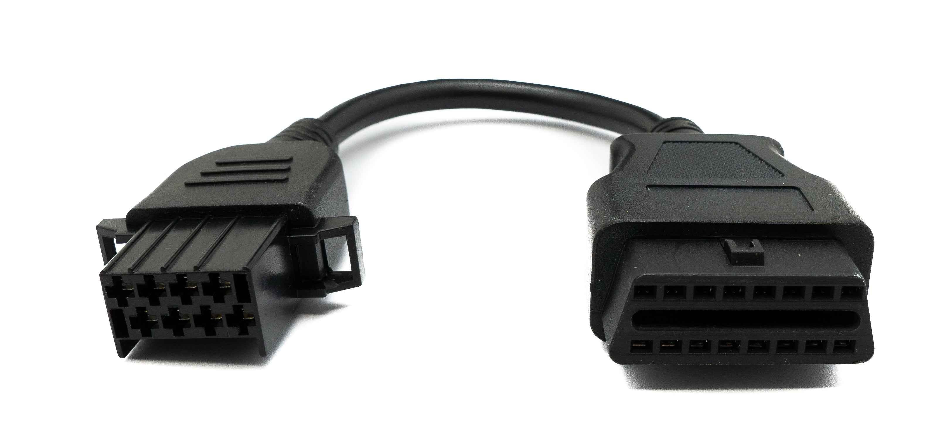 SYSTEM-S OBD Kabel 10 cm OBD 2 Buchse für Volvo 8pin in Schwarz für Auto Diagnose