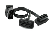 SYSTEM-S OBD Y Kabel 30 cm OBD 2 16pin J1962M Stecker zu 2x J1962F Buchse flach für Auto