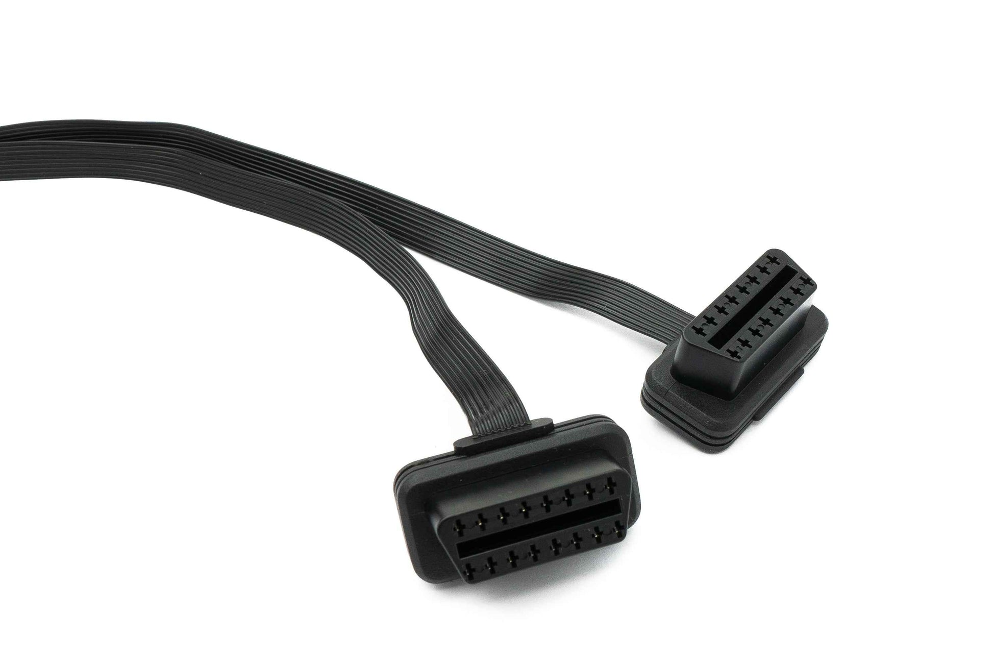 SYSTEM-S OBD Y Kabel 30 cm OBD 2 16pin J1962M Stecker zu 2x J1962F Buchse flach für Auto