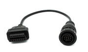 SYSTEM-S OBD Kabel 30 cm OBD 2 Buchse für Mercedes Benz 14pin Schwarz für Auto Diagnose