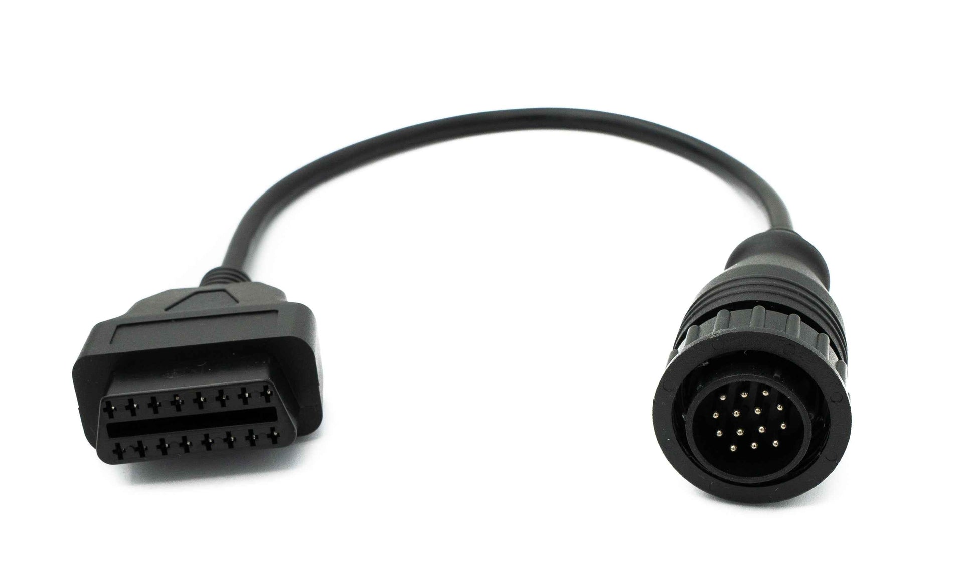 SYSTEM-S OBD Kabel 30 cm OBD 2 Buchse für Mercedes Benz 14pin Schwarz für Auto Diagnose