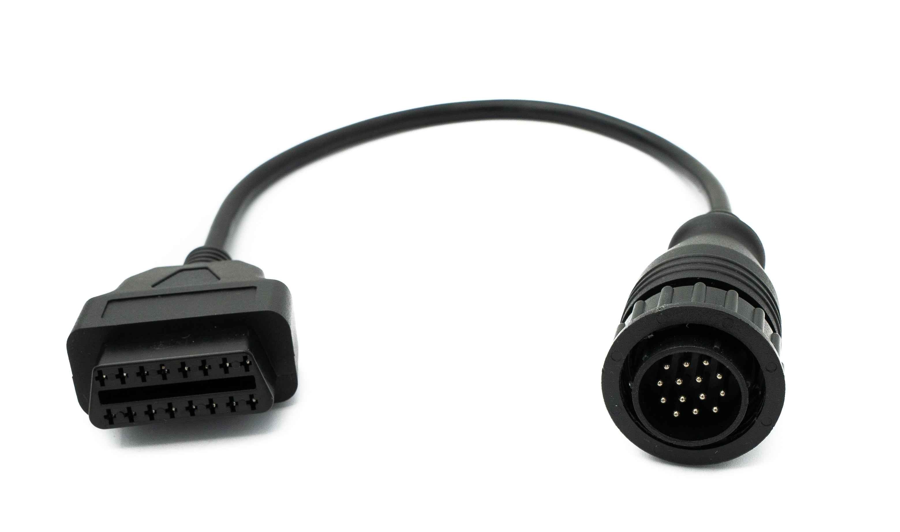 SYSTEM-S OBD Kabel 30 cm OBD 2 Buchse für Mercedes Benz 14pin Schwarz für Auto Diagnose