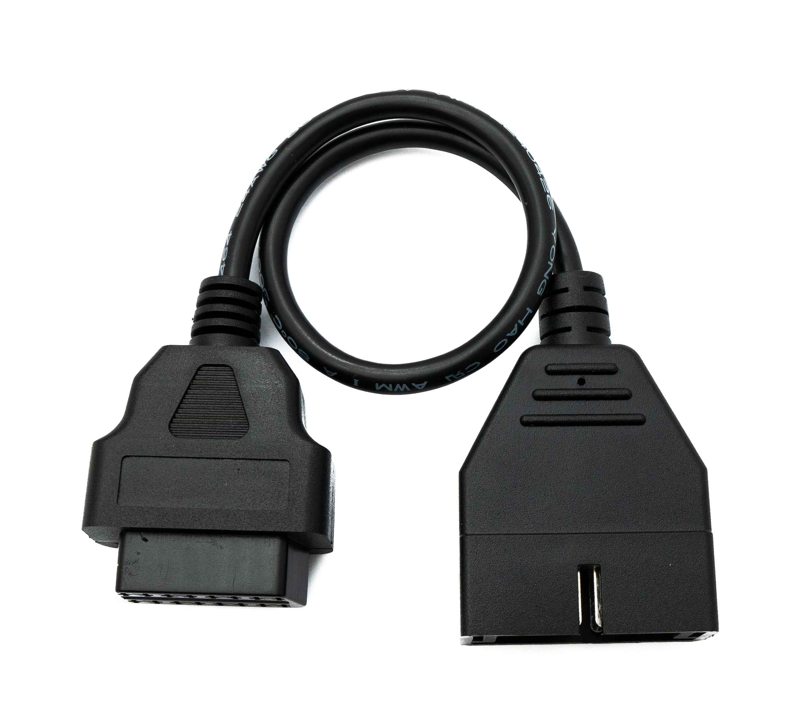 SYSTEM-S OBD Kabel 30cm OBD 2 Buchse für General Motors 12pin Schwarz für Auto Diagnose