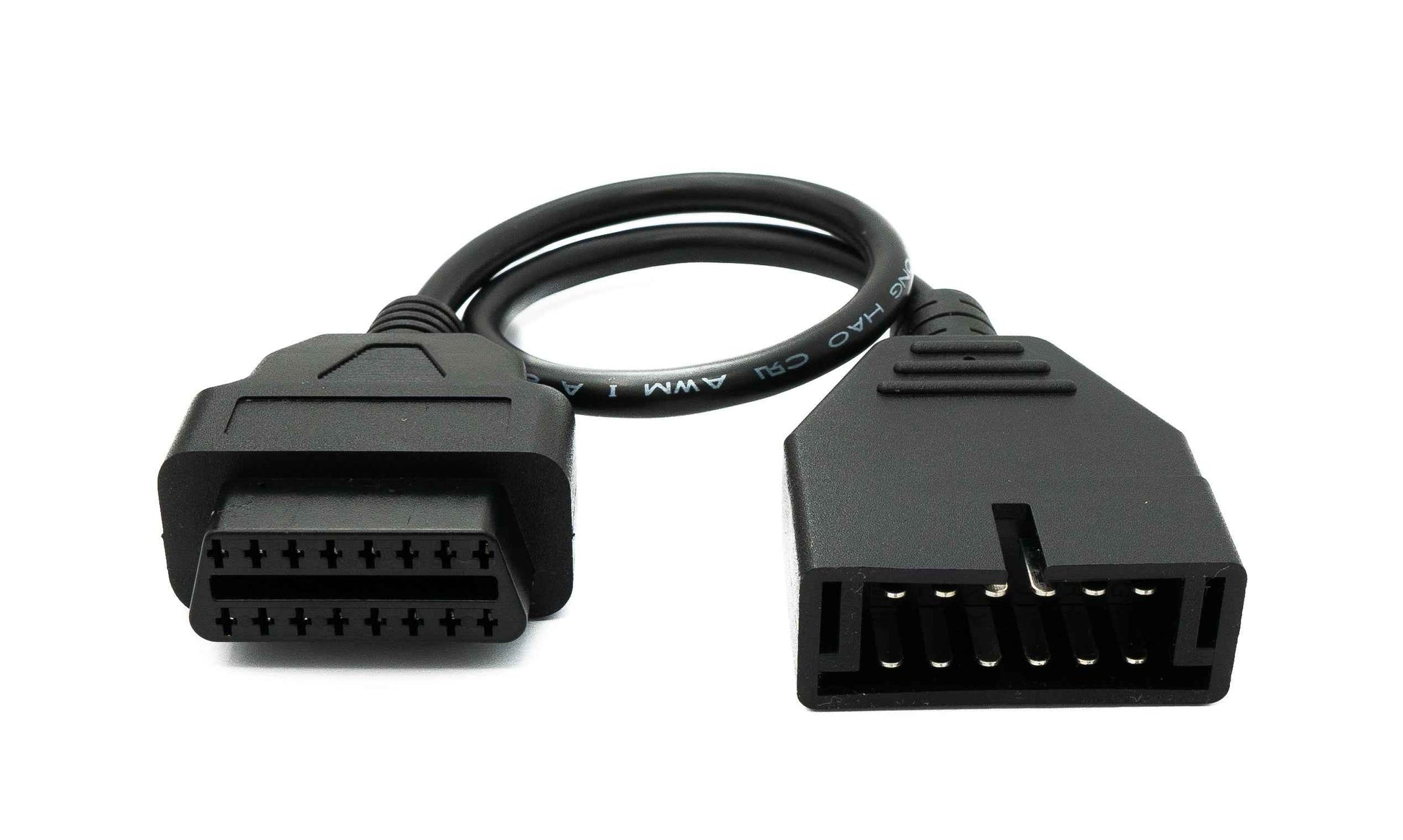 SYSTEM-S OBD Kabel 30cm OBD 2 Buchse für General Motors 12pin Schwarz für Auto Diagnose
