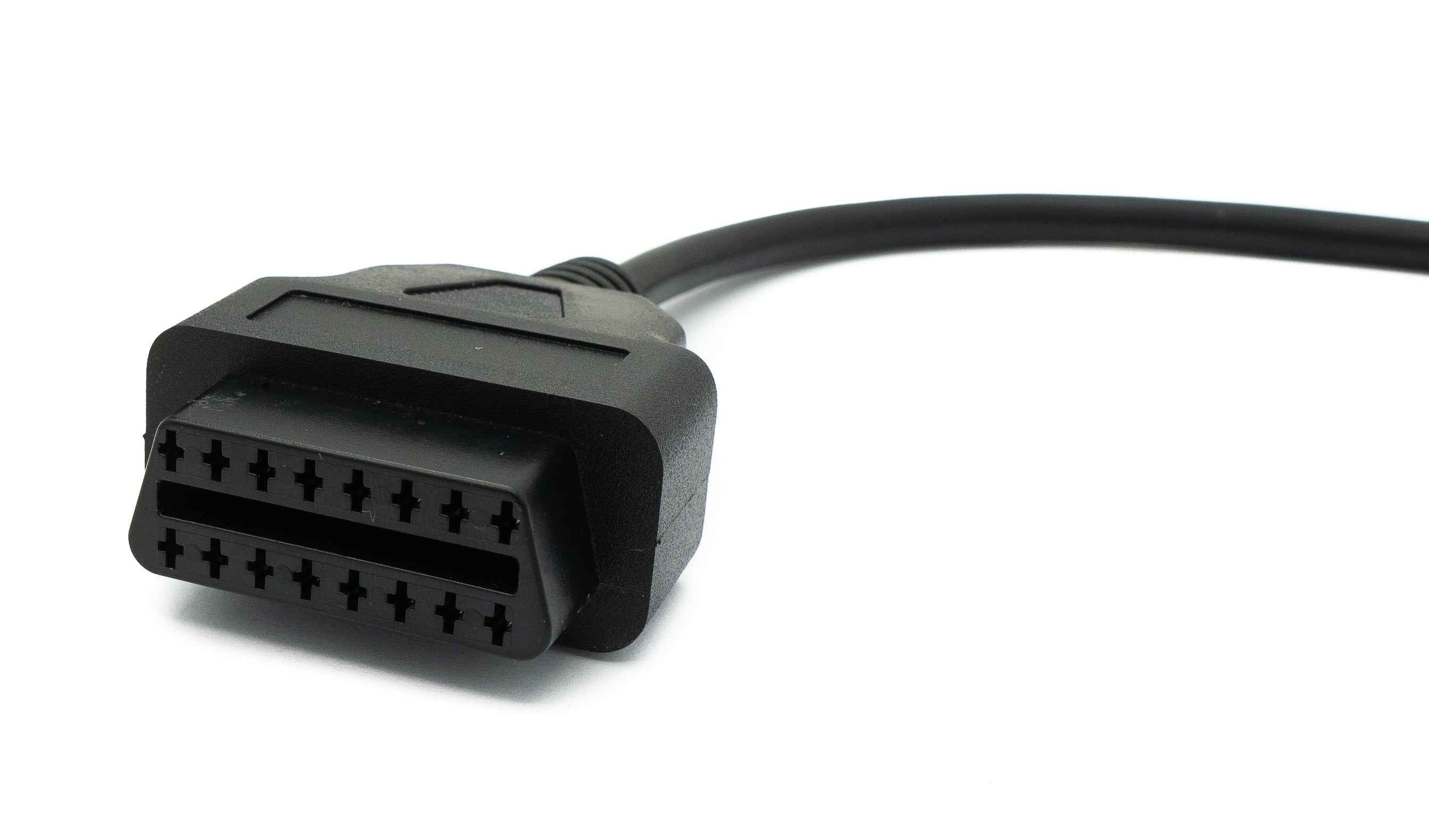 SYSTEM-S OBD Kabel 30cm OBD 2 Buchse für General Motors 12pin Schwarz für Auto Diagnose