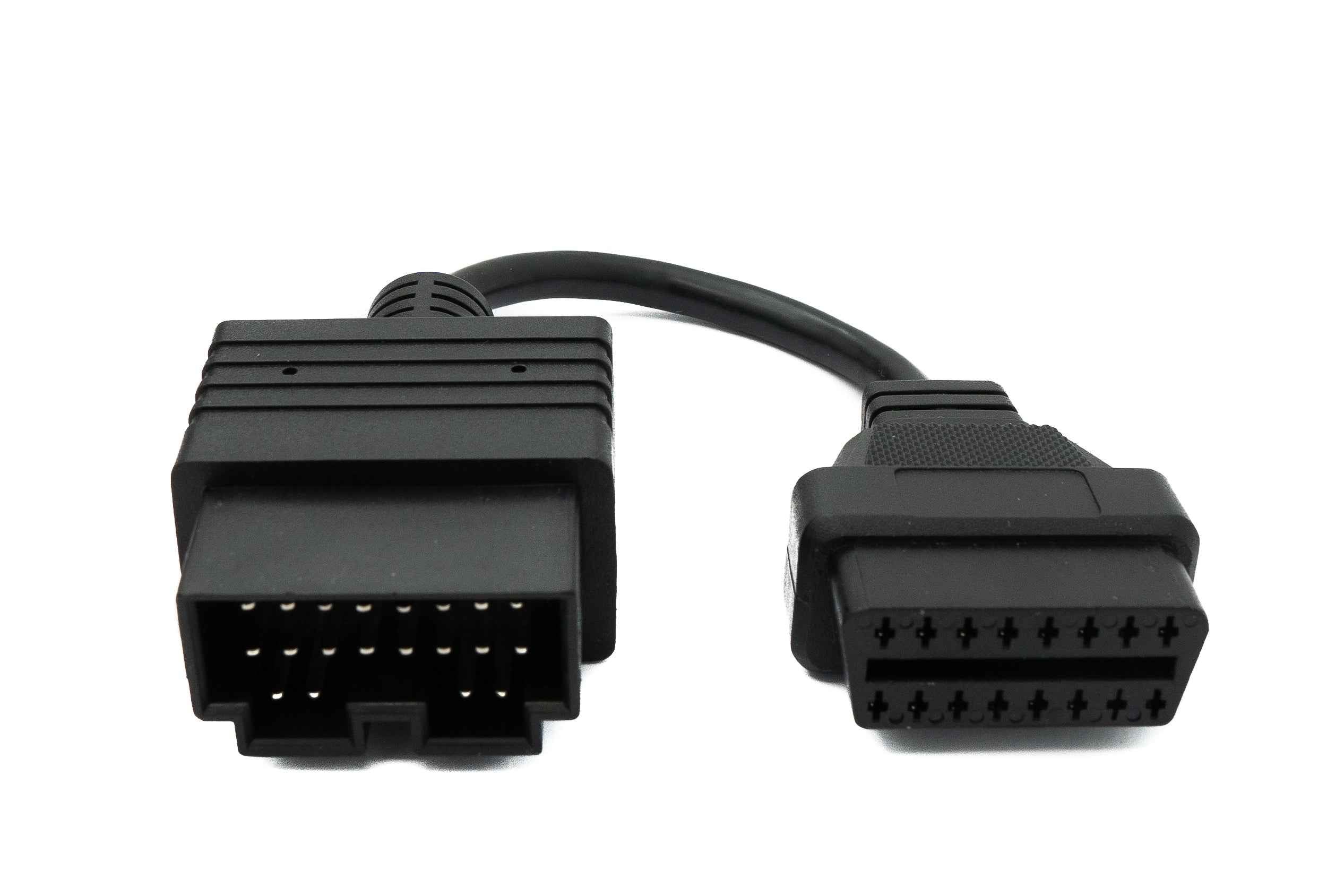 SYSTEM-S OBD Kabel 10 cm OBD 2 Buchse für Kia 20pin in Schwarz für Auto Diagnose