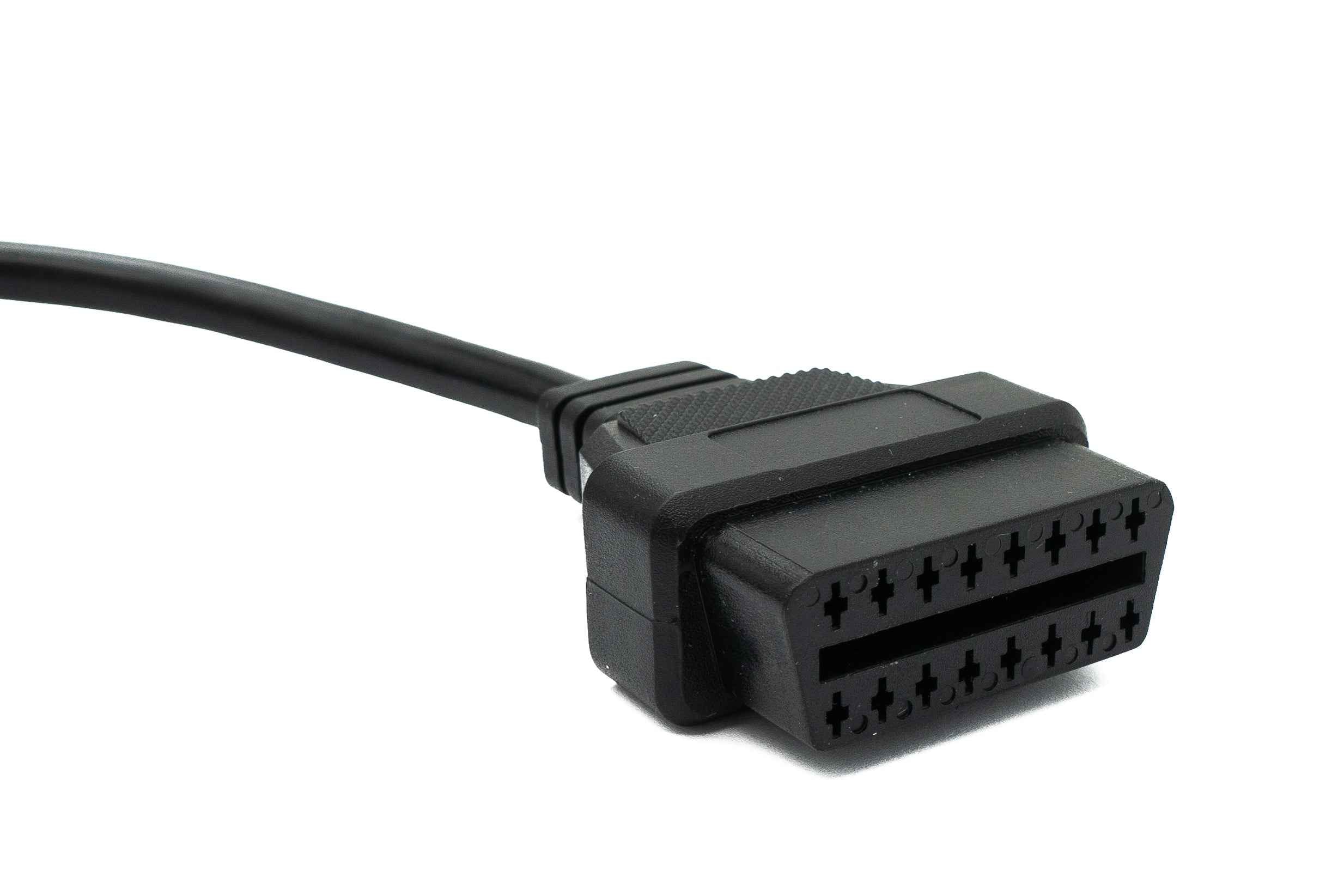 SYSTEM-S OBD Kabel 10 cm OBD 2 Buchse für Kia 20pin in Schwarz für Auto Diagnose