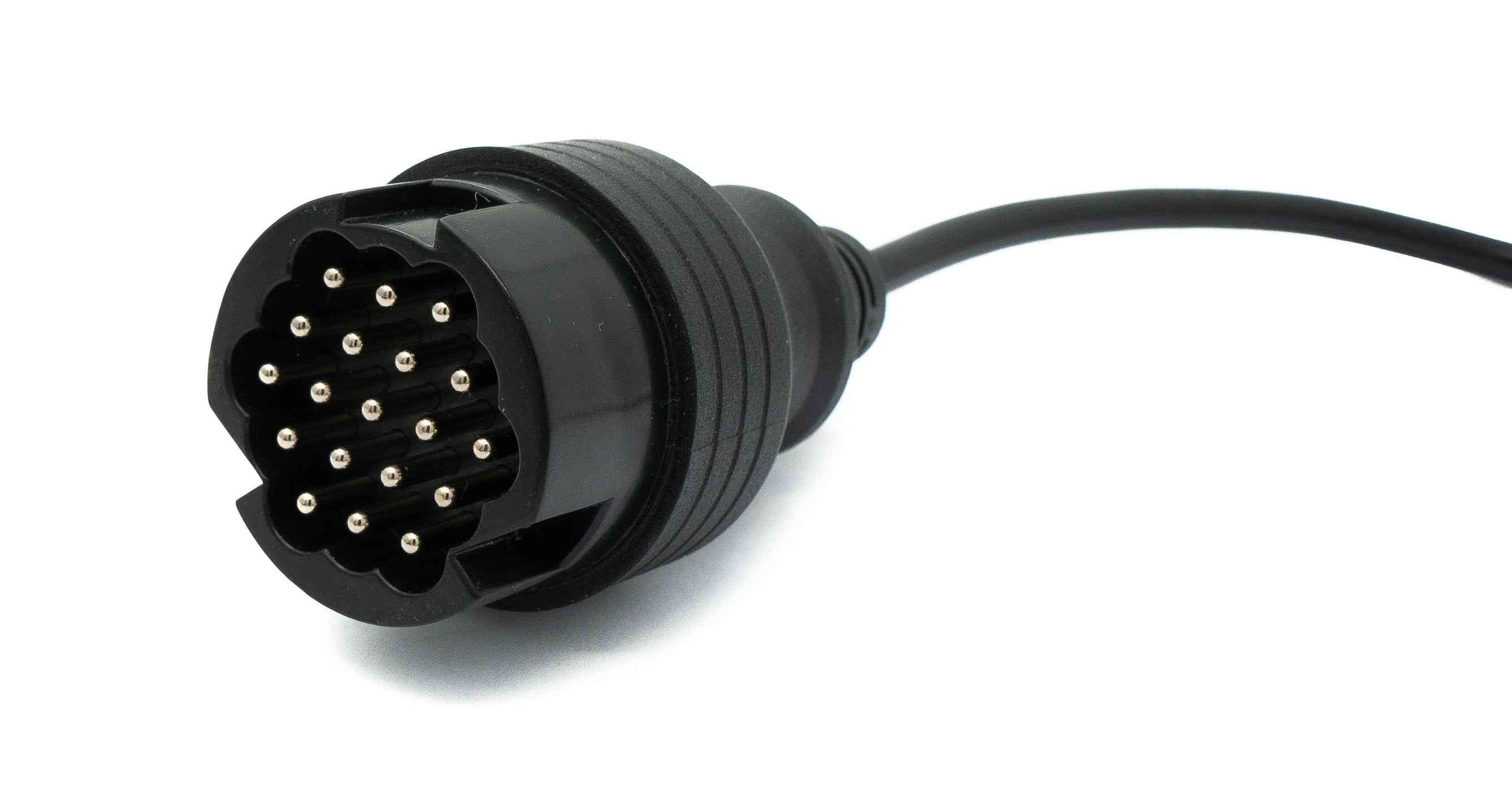 SYSTEM-S OBD Kabel 30 cm OBD 2 Buchse für Porsche 19pin in Schwarz für Auto Diagnose