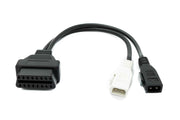 SYSTEM-S OBD Kabel 30 cm OBD 2 Buchse für Audi 2x2 in Schwarz für Auto Diagnose