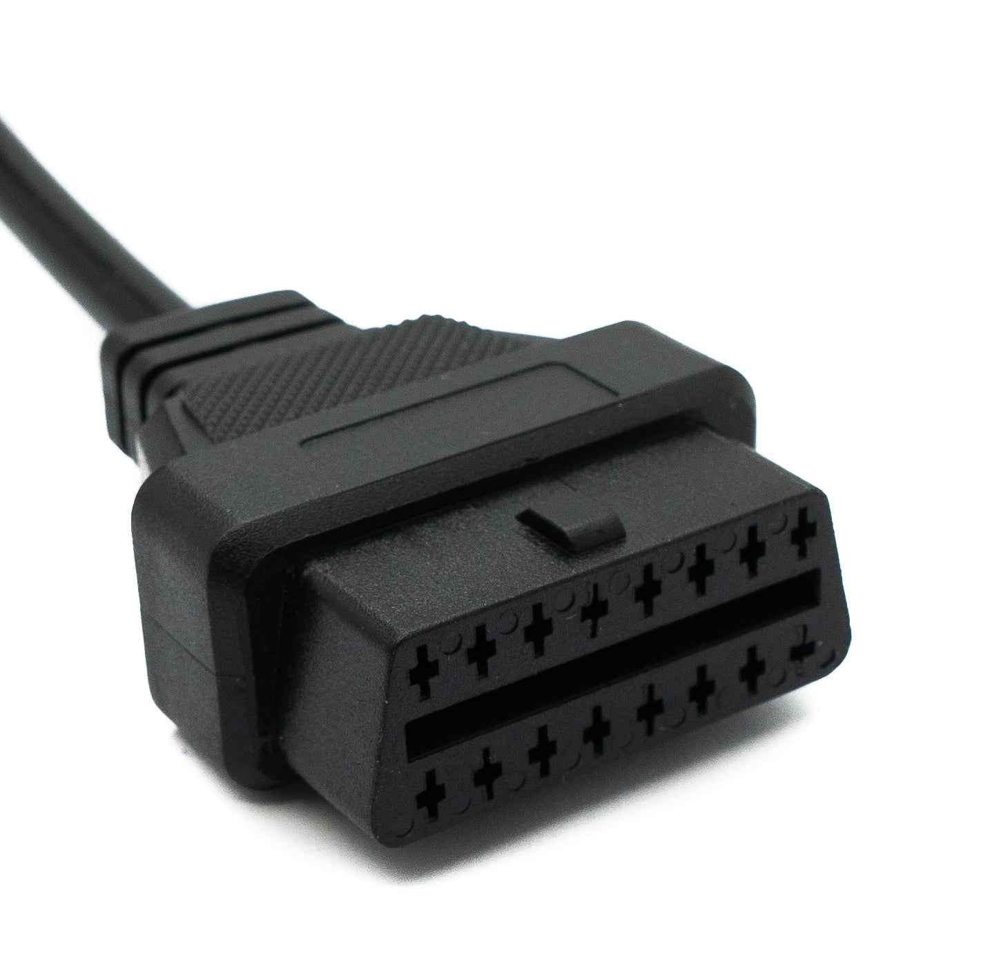 SYSTEM-S OBD Kabel 10 cm OBD 2 Buchse für Mazda 17pin in Schwarz für Auto Diagnose