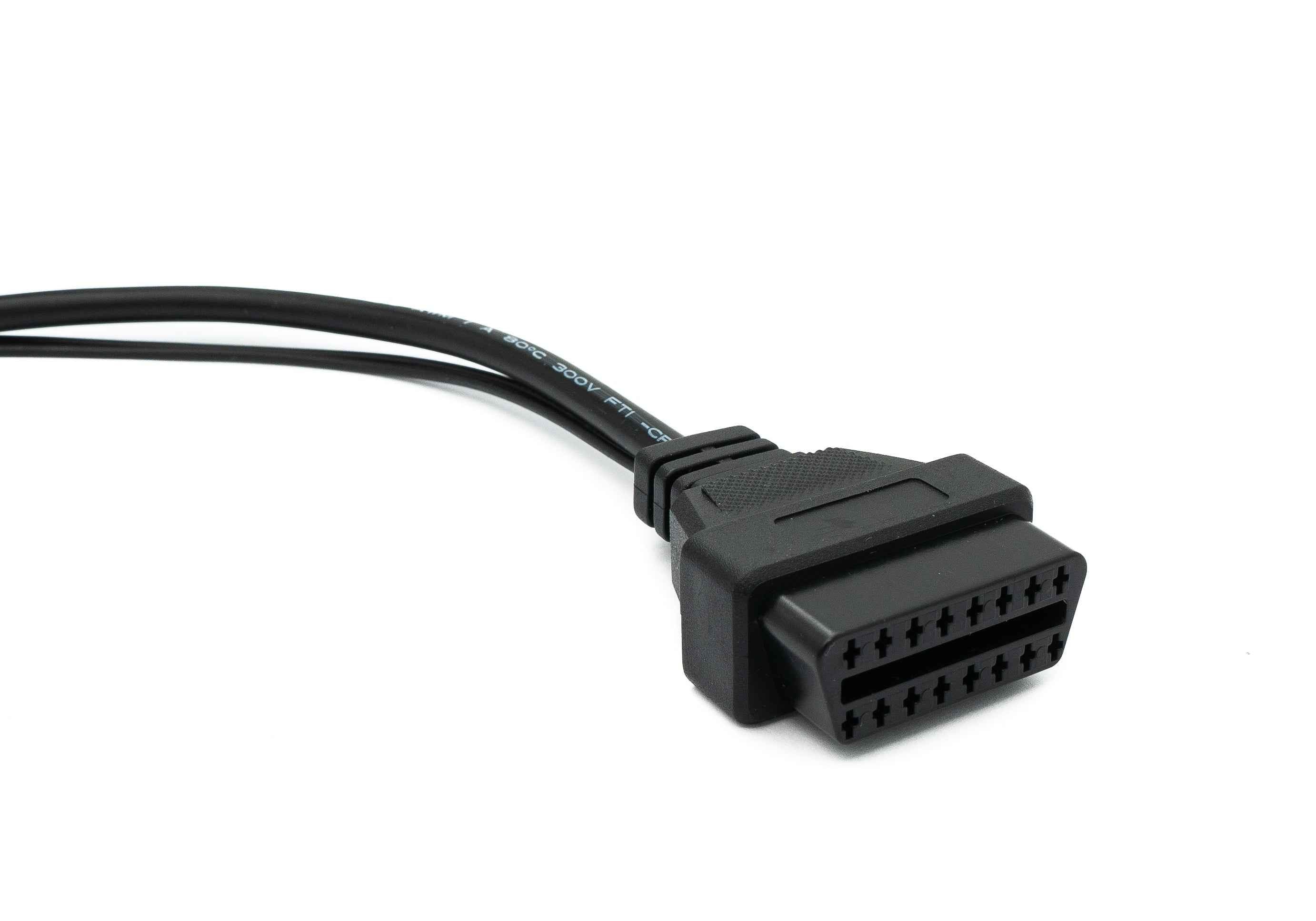 SYSTEM-S OBD Kabel 30 cm OBD 2 Buchse für Fiat 3pin in Schwarz für Auto Diagnose