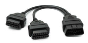 SYSTEM-S OBD Y Kabel 20cm OBD 2 16pin J1962M Stecker zu 2x J1962F Buchse Auto Diagnose