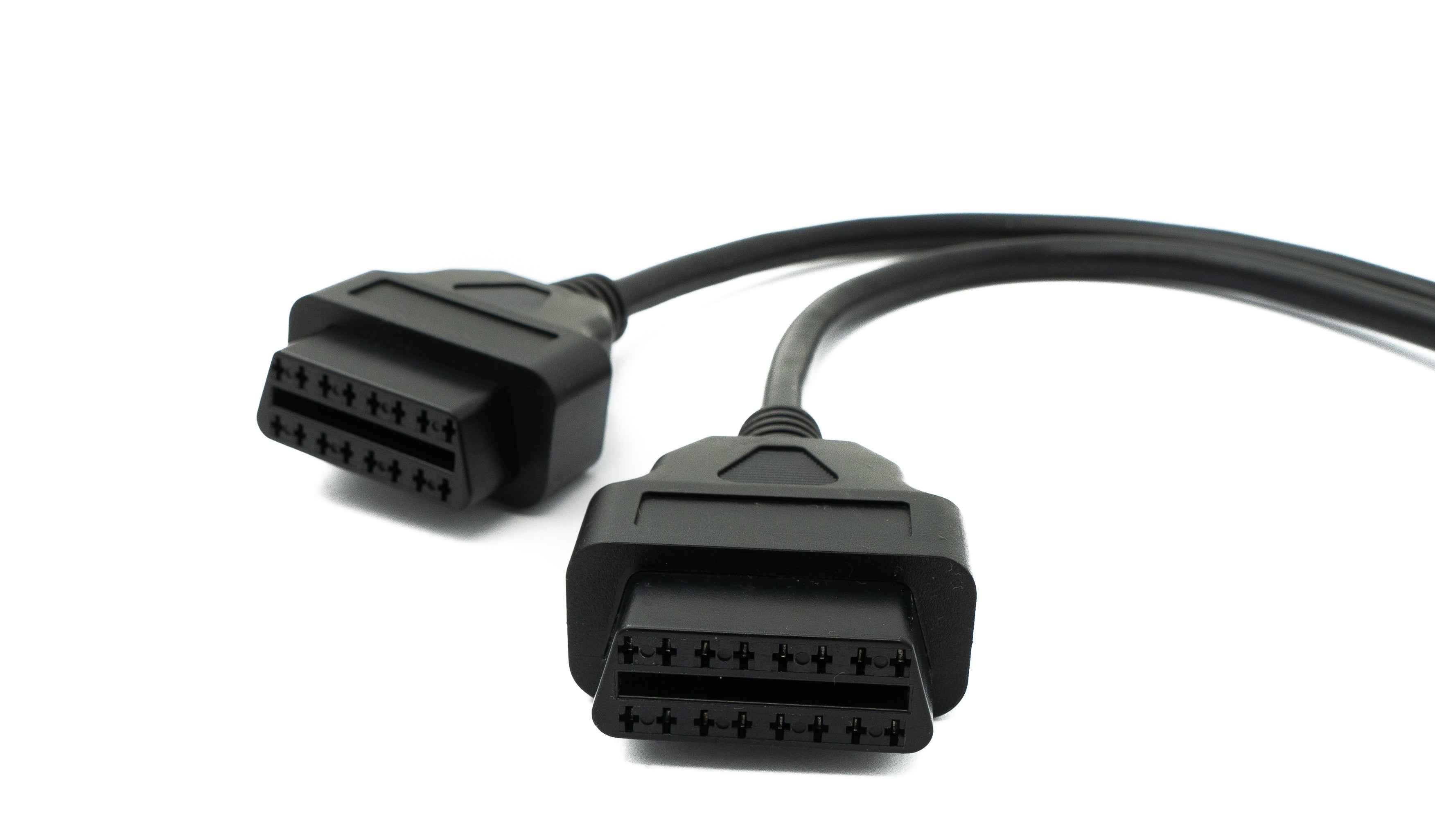 SYSTEM-S OBD Y Kabel 20cm OBD 2 16pin J1962M Stecker zu 2x J1962F Buchse Auto Diagnose