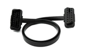 SYSTEM-S OBD Kabel 50 cm OBD 2 16pin J1962M Stecker zu J1962F Buchse flach Auto Diagnose