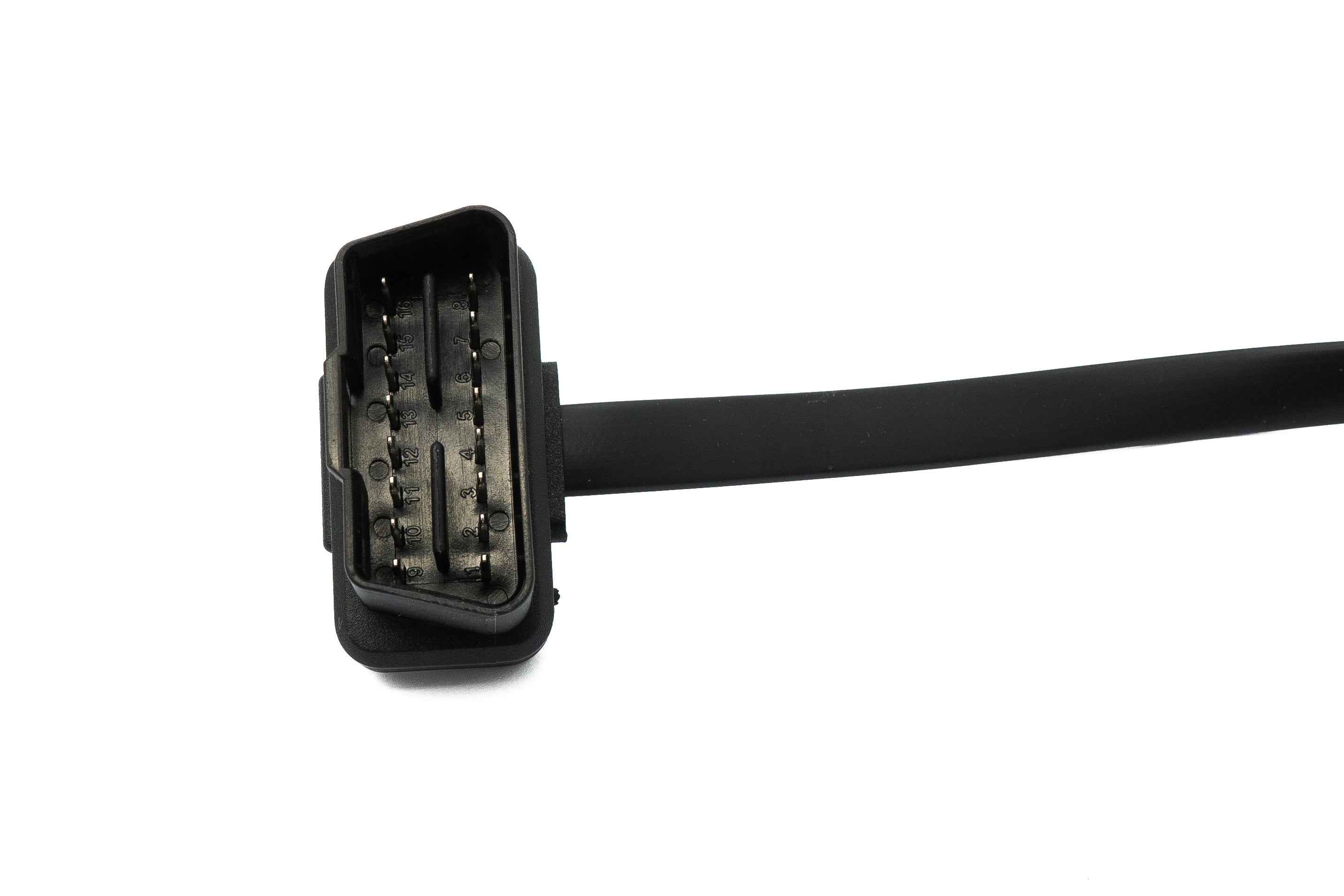 SYSTEM-S OBD Kabel 50 cm OBD 2 16pin J1962M Stecker zu J1962F Buchse flach Auto Diagnose