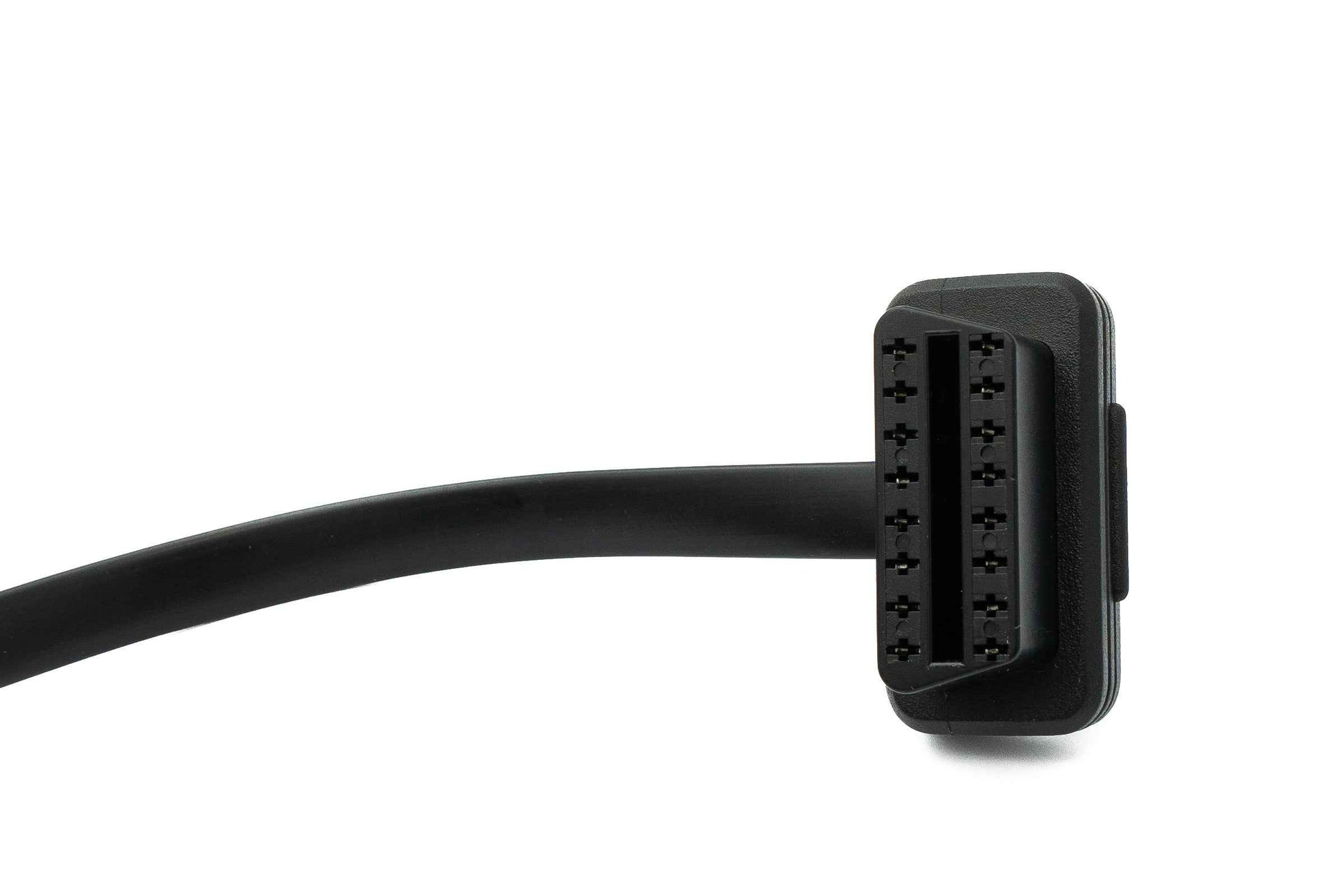 SYSTEM-S OBD Kabel 50 cm OBD 2 16pin J1962M Stecker zu J1962F Buchse flach Auto Diagnose