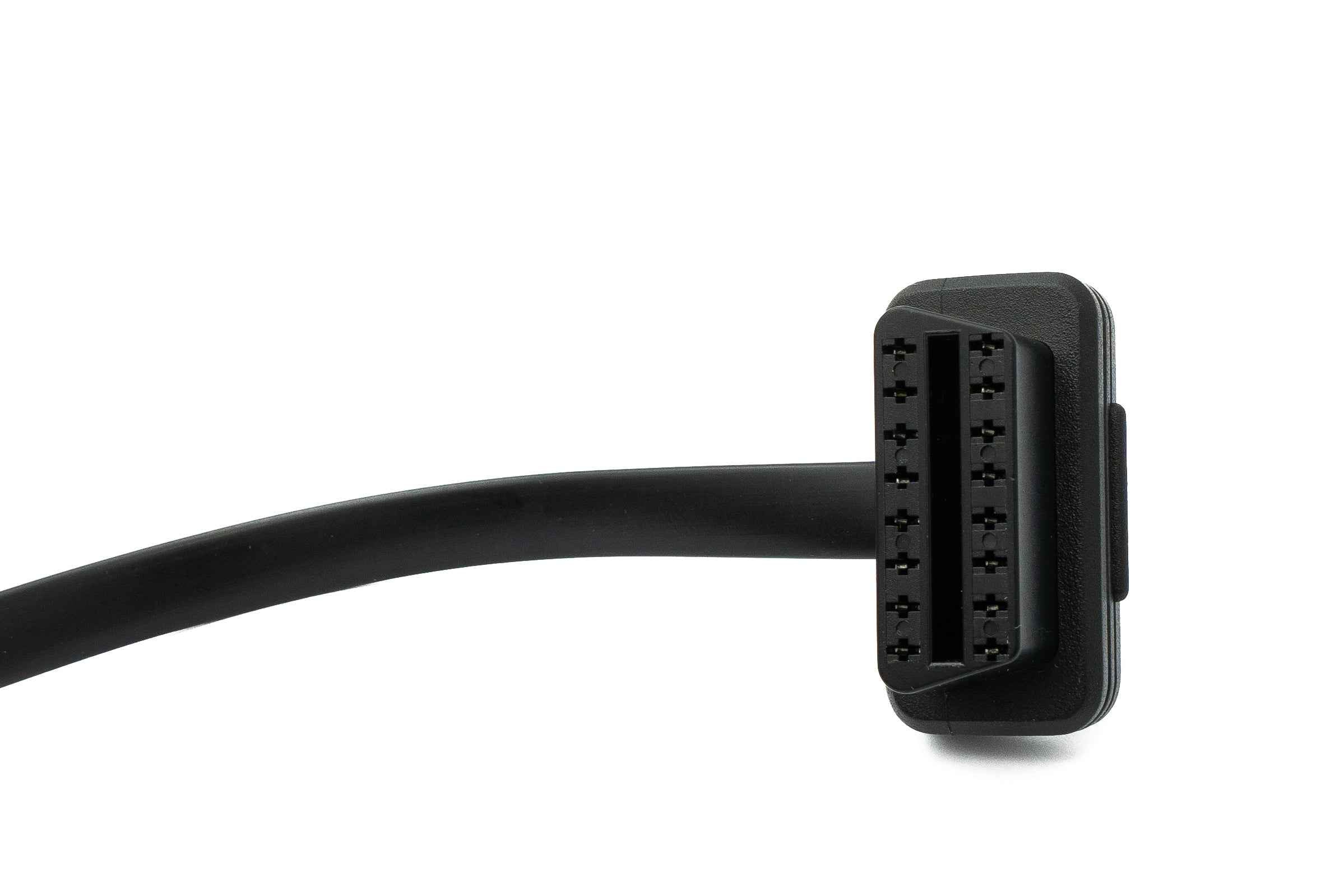 SYSTEM-S OBD Kabel 50 cm OBD 2 16pin J1962M Stecker zu J1962F Buchse flach Auto Diagnose
