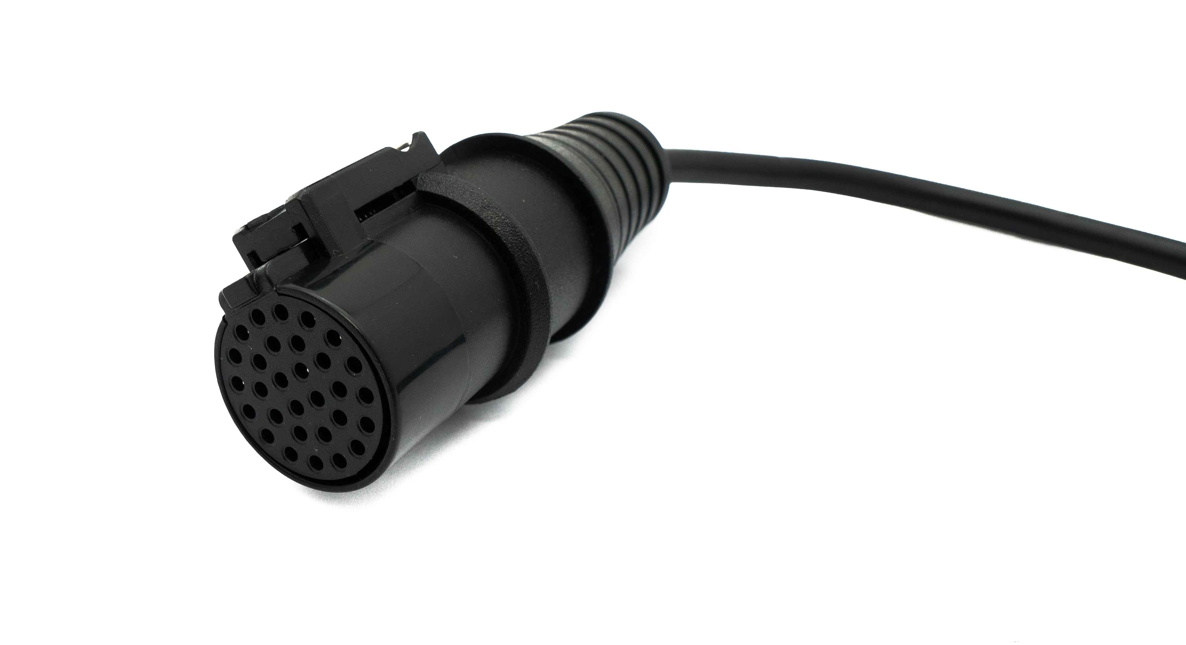 SYSTEM-S OBD Kabel 20 cm OBD 2 Buchse für Iveco 30pin in Schwarz für Auto Diagnose