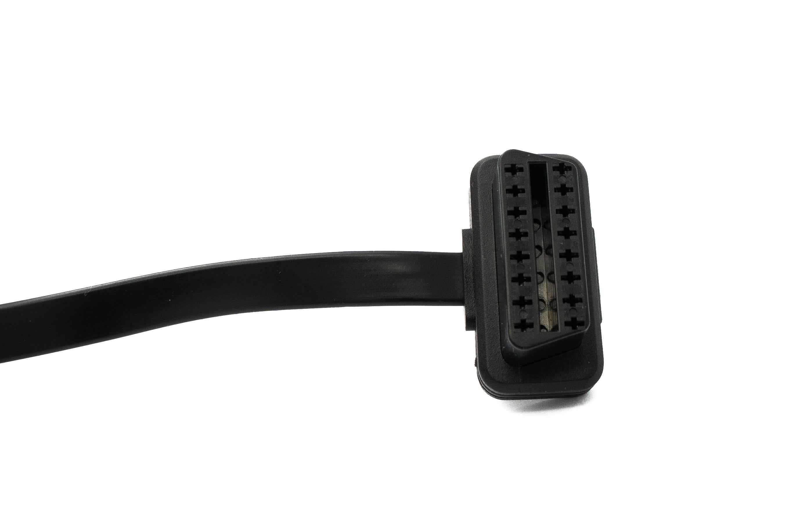SYSTEM-S OBD Kabel 50 cm OBD 2 16pin J1962M Stecker zu J1962F Buchse flach Schalter Auto