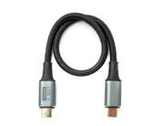 SYSTEM-S USB4 USB Kabel 30 cm Typ C Stecker zu Stecker 40 Gbit/s USB 4.0 geflochten Schwarz