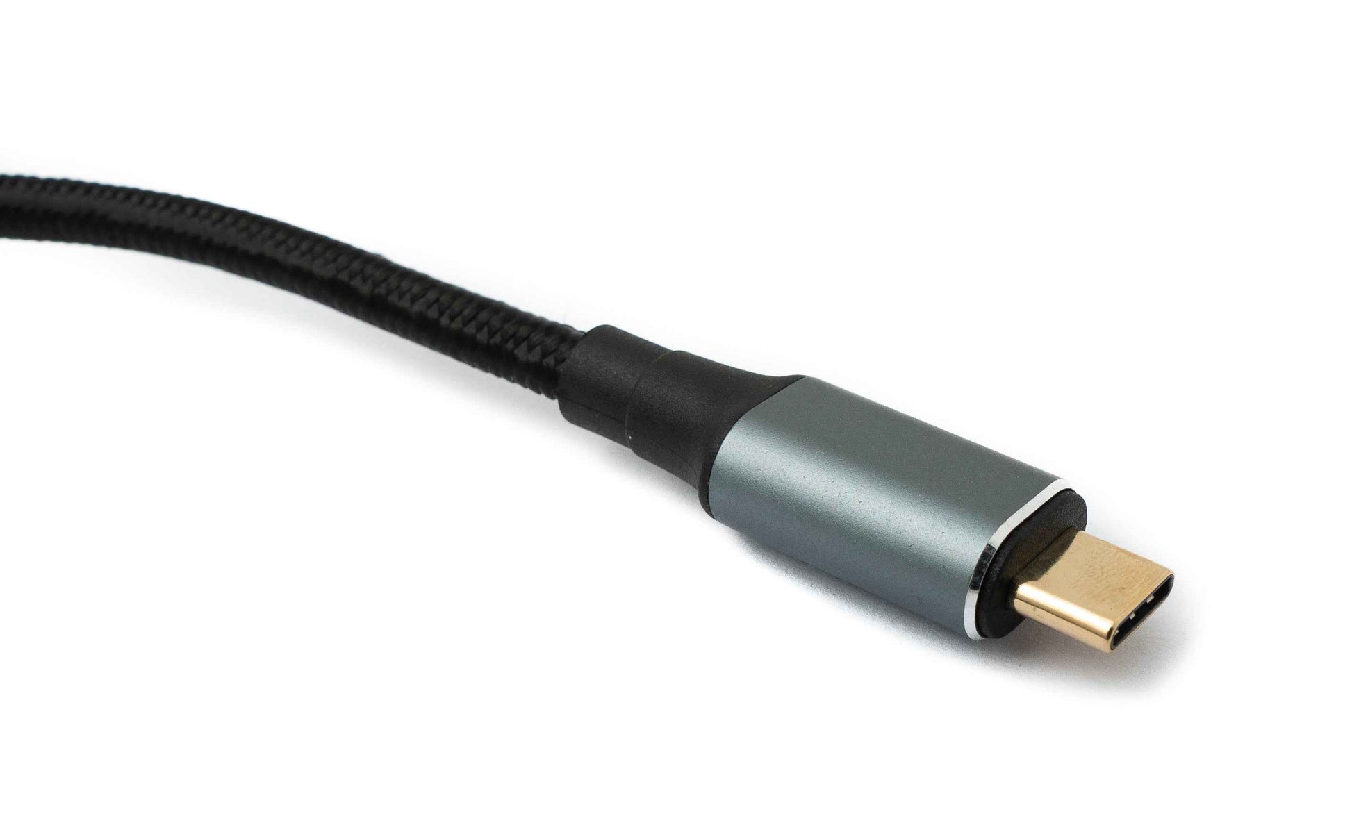SYSTEM-S USB4 USB Kabel 30 cm Typ C Stecker zu Stecker 40 Gbit/s USB 4.0 geflochten Schwarz