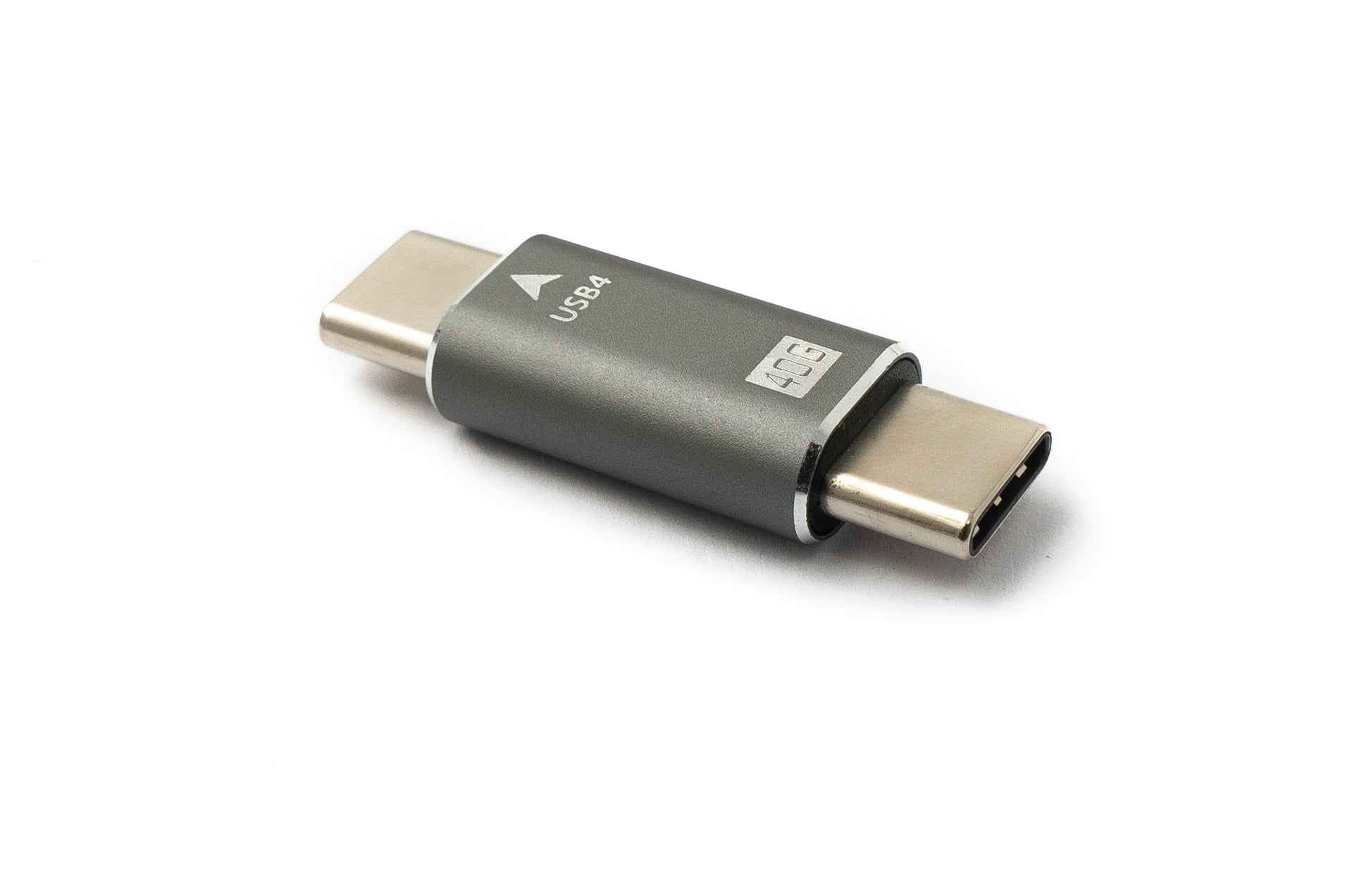 SYSTEM-S USB4 USB Adapter Typ C Stecker zu Stecker 40 Gbit/s USB 4.0 Kabel in Grau