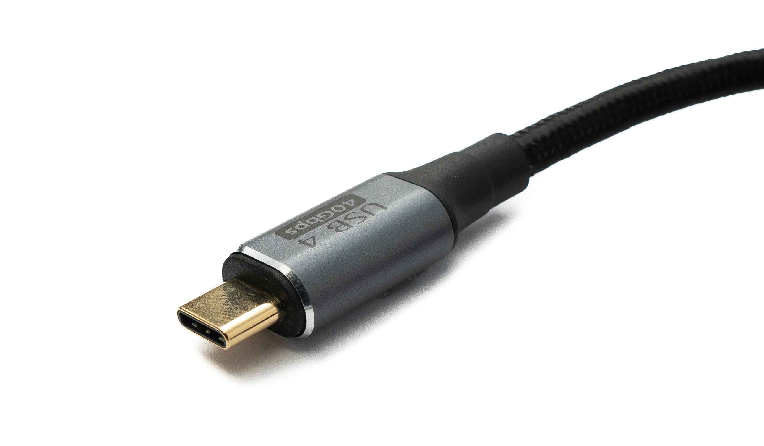 SYSTEM-S USB4 USB Kabel 120 cm Typ C Stecker zu Stecker 40 Gbit/s USB 4.0 geflochten Schwarz