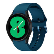 SYSTEM-S Armband flexibel aus Silikon 20mm für Samsung Galaxy Watch 4 Smartwatch Türkis