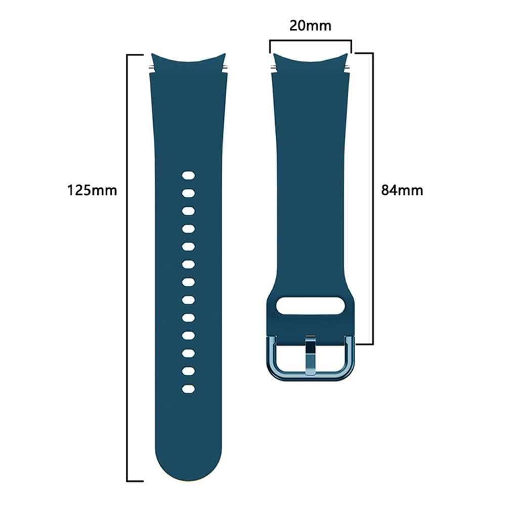 SYSTEM-S Armband flexibel aus Silikon 20mm für Samsung Galaxy Watch 4 Smartwatch Türkis