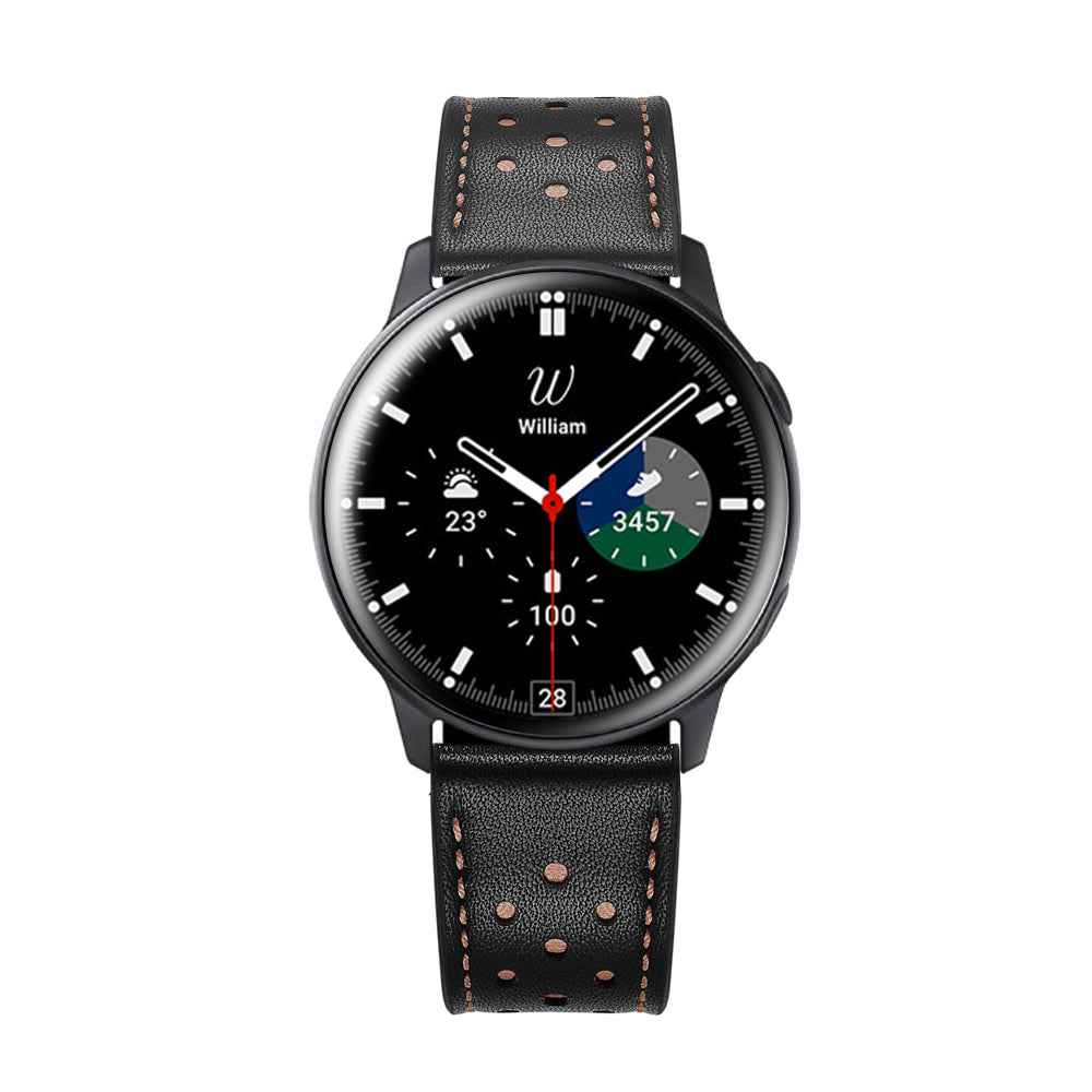 SYSTEM-S Armband flexibel aus Silikon 20mm für Samsung Galaxy Watch 4 Smartwatch Schwarz