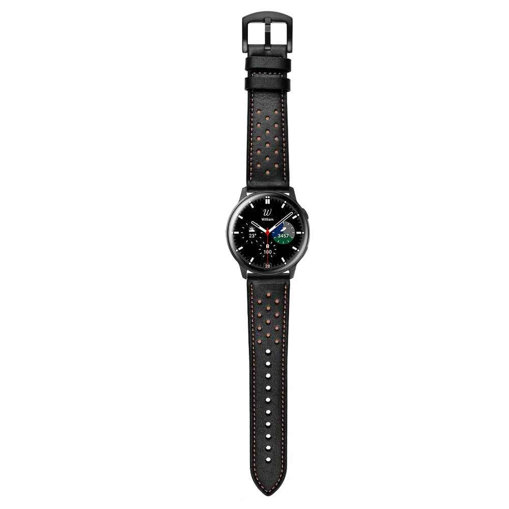 SYSTEM-S Armband flexibel aus Silikon 20mm für Samsung Galaxy Watch 4 Smartwatch Schwarz