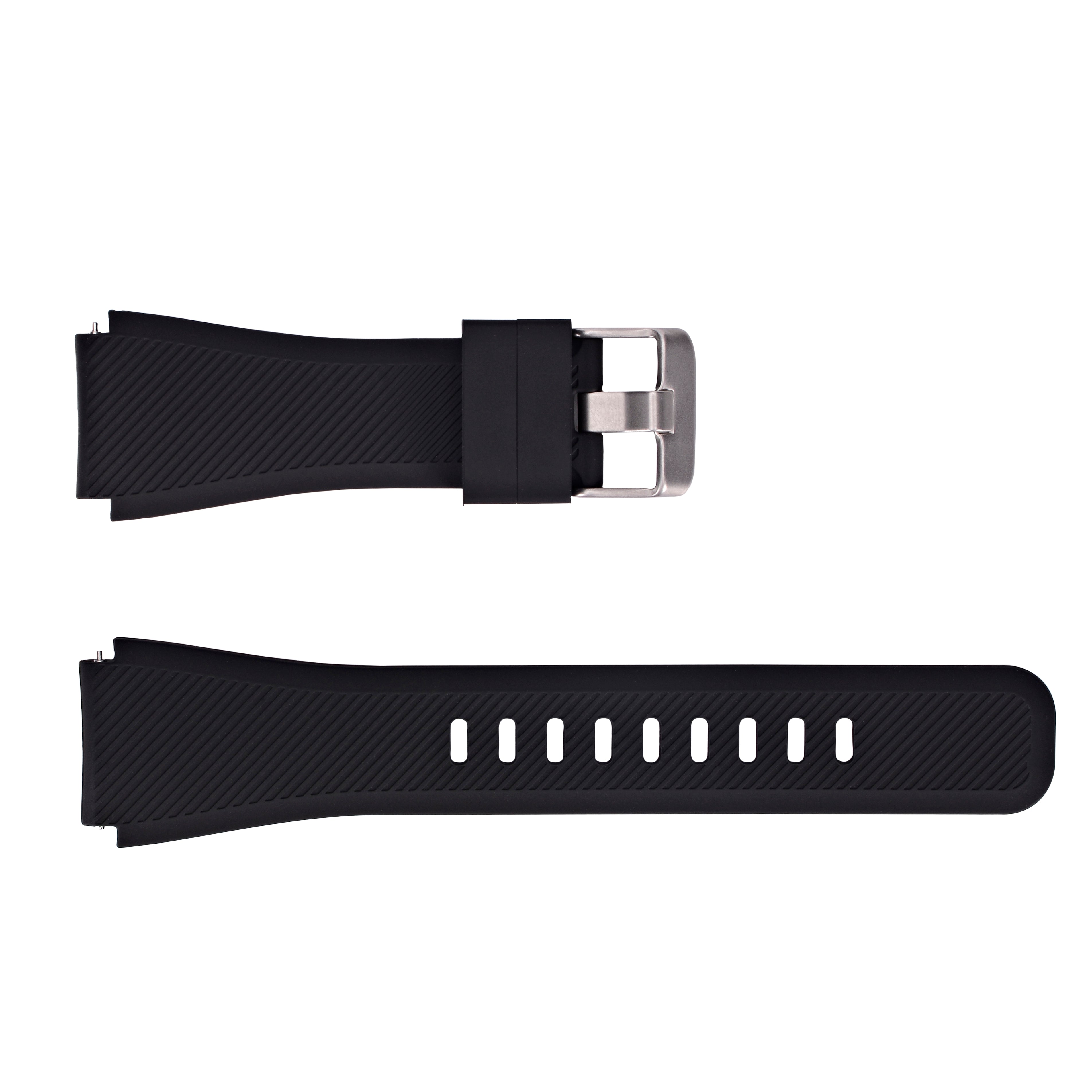 Smartwatch-Armband Silikon 22 mm flexibel schwarz für Samsung Gear S3 78962516