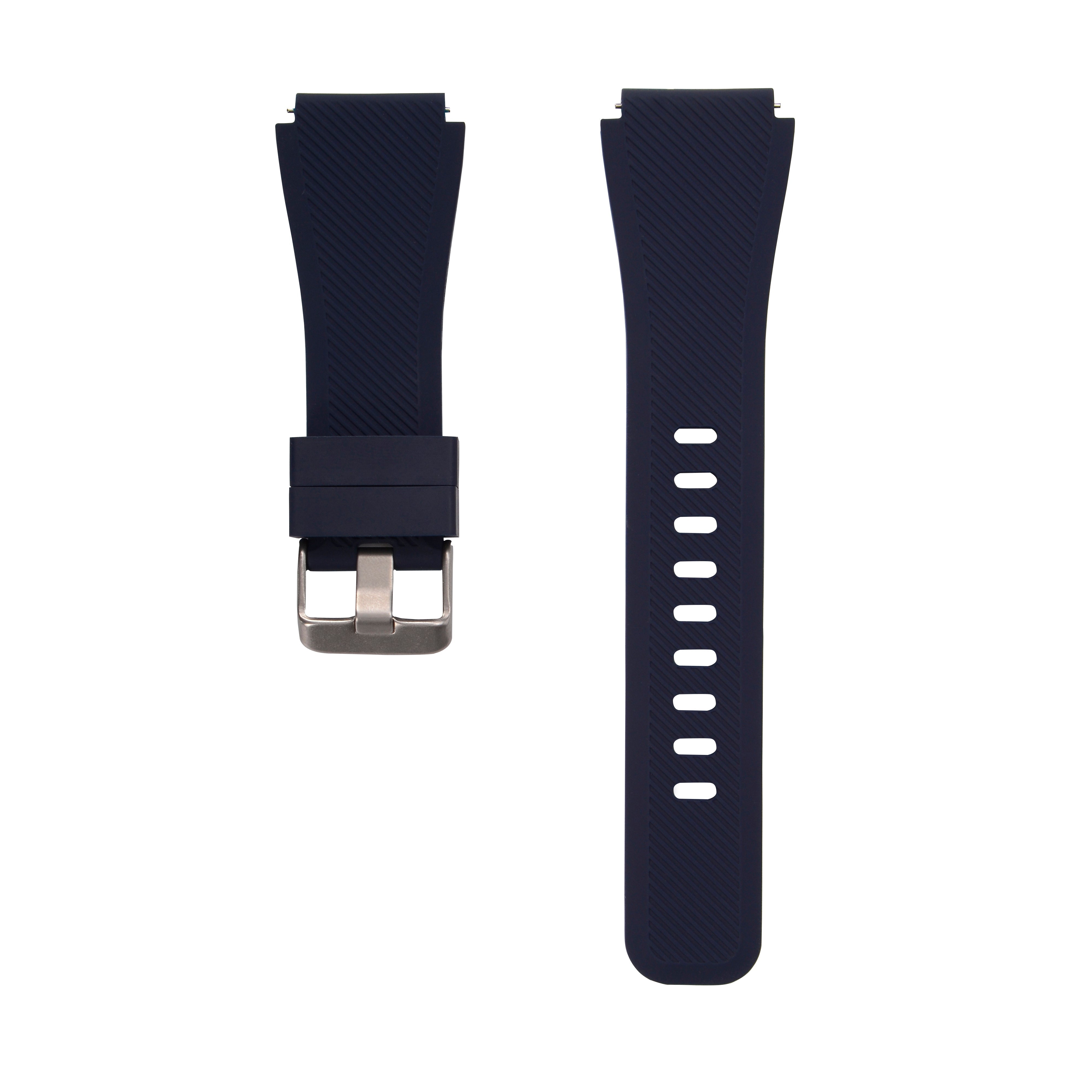 Smartwatch-Armband Silikon 22 mm dunkelblau flexibel für Samsung Gear S3
