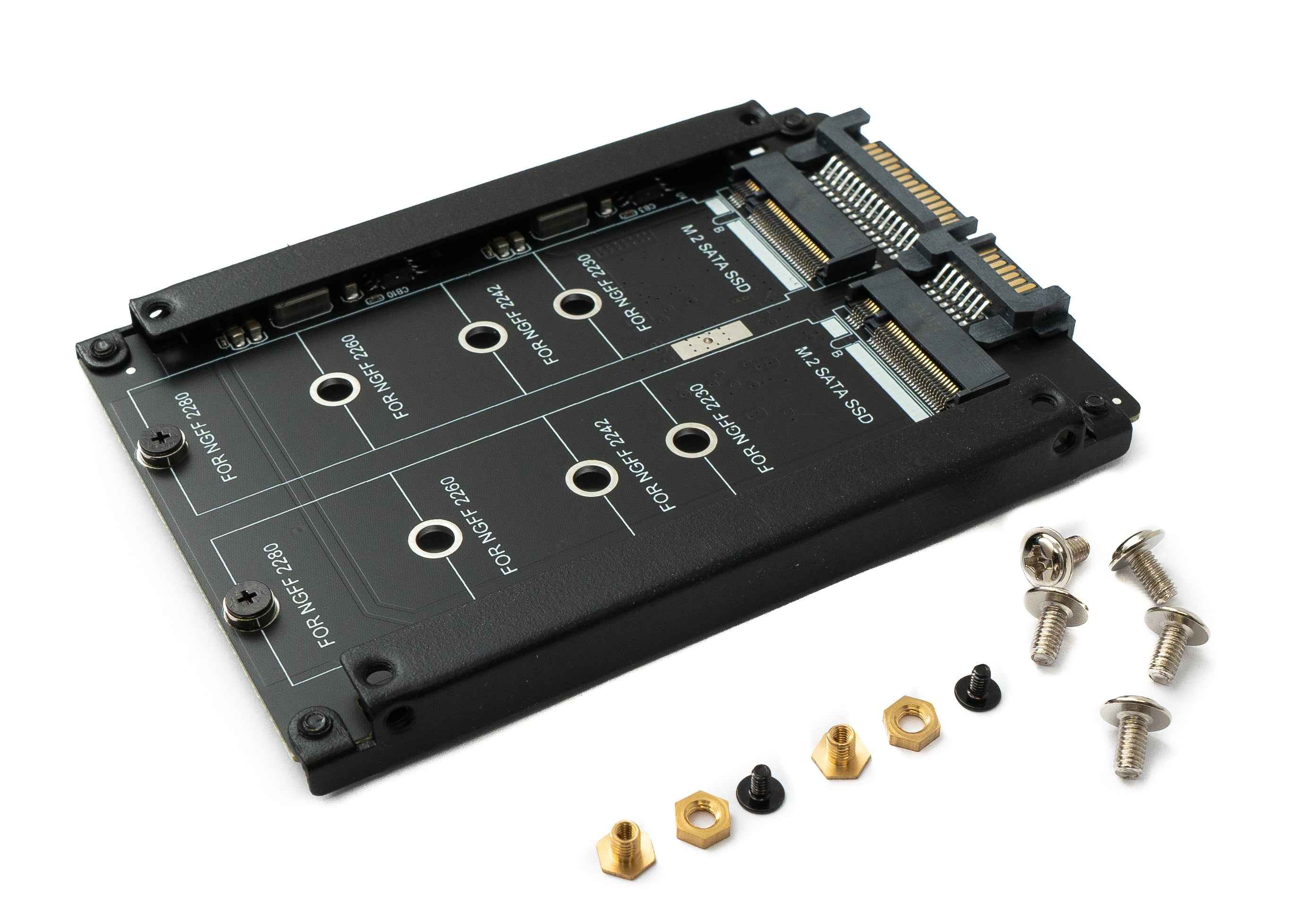 SYSTEM-S NGFF B+M Key Adapter 2x M.2 SSD Karte zu 2,5 Zoll SATA Combo HDD