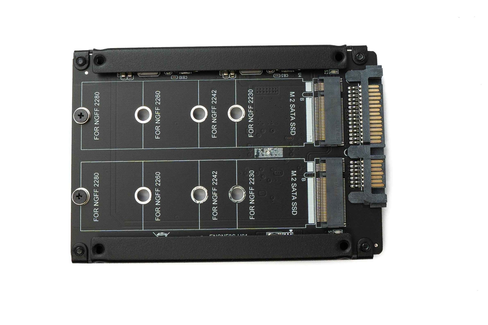 SYSTEM-S NGFF B+M Key Adapter 2x M.2 SSD Karte zu 2,5 Zoll SATA Combo HDD