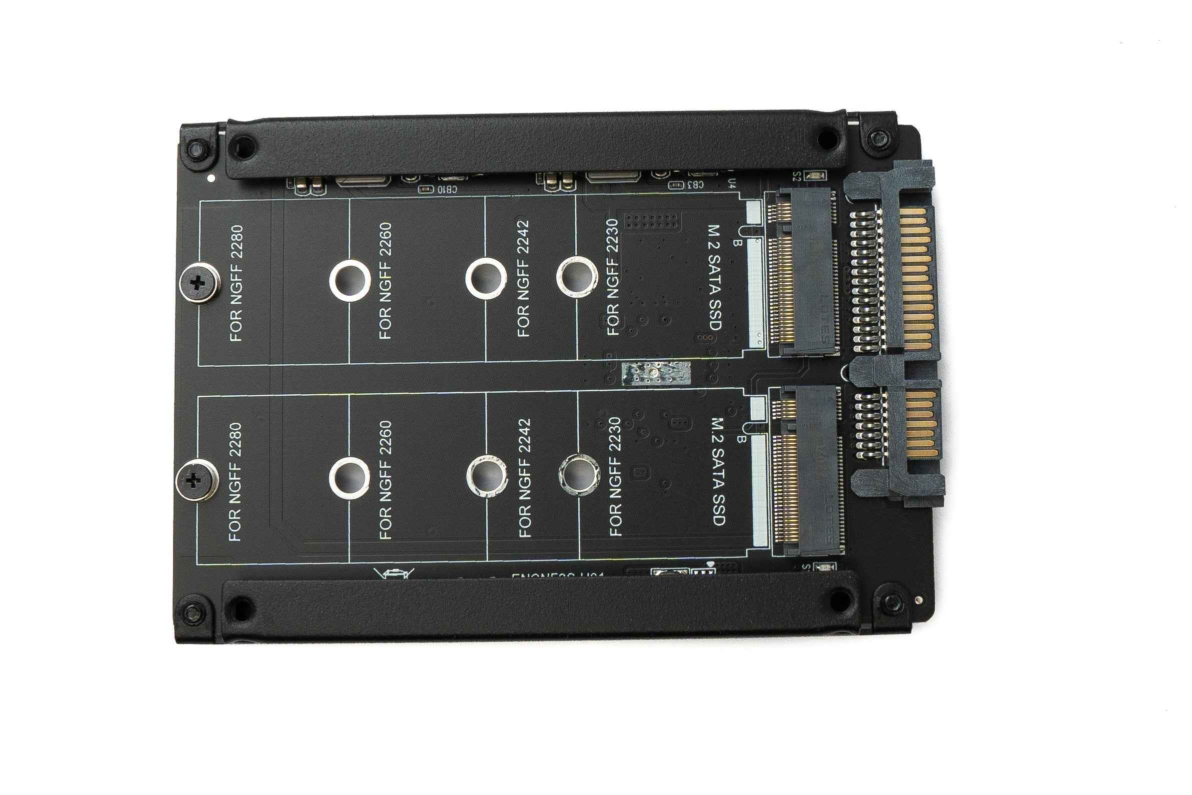 SYSTEM-S NGFF B+M Key Adapter 2x M.2 SSD Karte zu 2,5 Zoll SATA Combo HDD